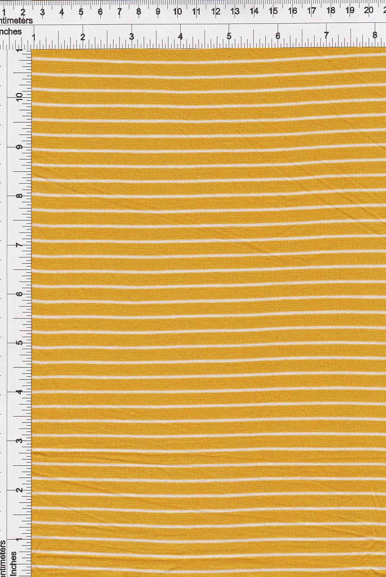 KNT3115 YELLOW/IVORY BODYSUIT CAMI DRESS KNIT RAYON SOLID-B SPANDEX STRETCH STRIPE T-SHIRT TOPS YARN DYED