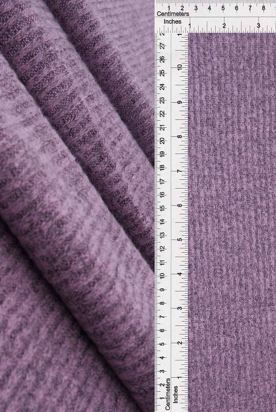 KNT3855 LAVENDER DRESS KNIT LAVANDER NO-PRINT OUTERWEAR PANTS POLYESTER RAYON RIB 2X2 SKIRTS SOLID SPANDEX STRETCH SWEATER TUNICS