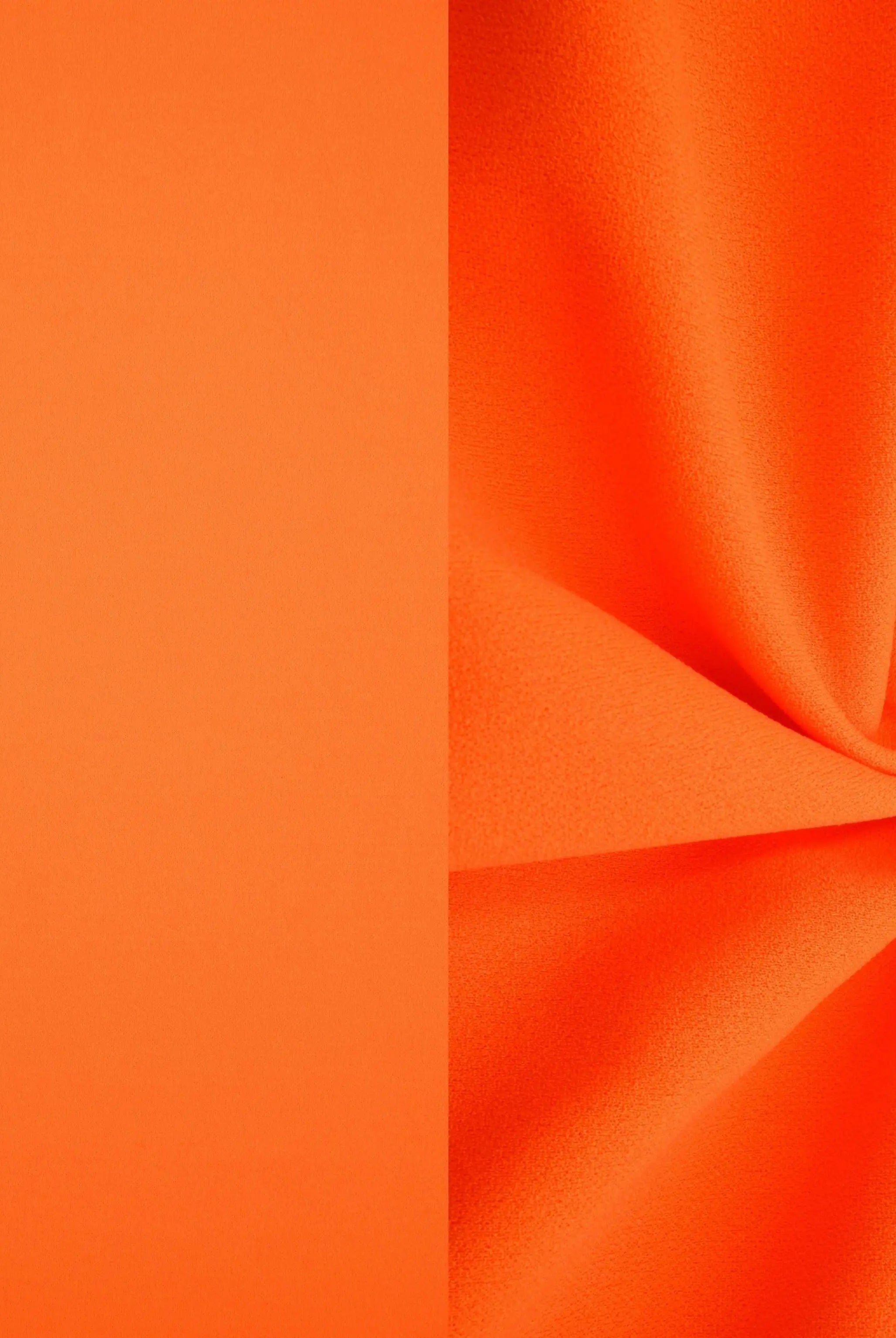 TECH-3311 ORANGE BODYSUIT BOTTOMS CAMI CREPON DRESS KNIT NO-PRINT ORANGE PANTS POLYESTER SKIRTS SOLID SPANDEX SUBLIMATION TECHNO CREPE TOPS TUNICS