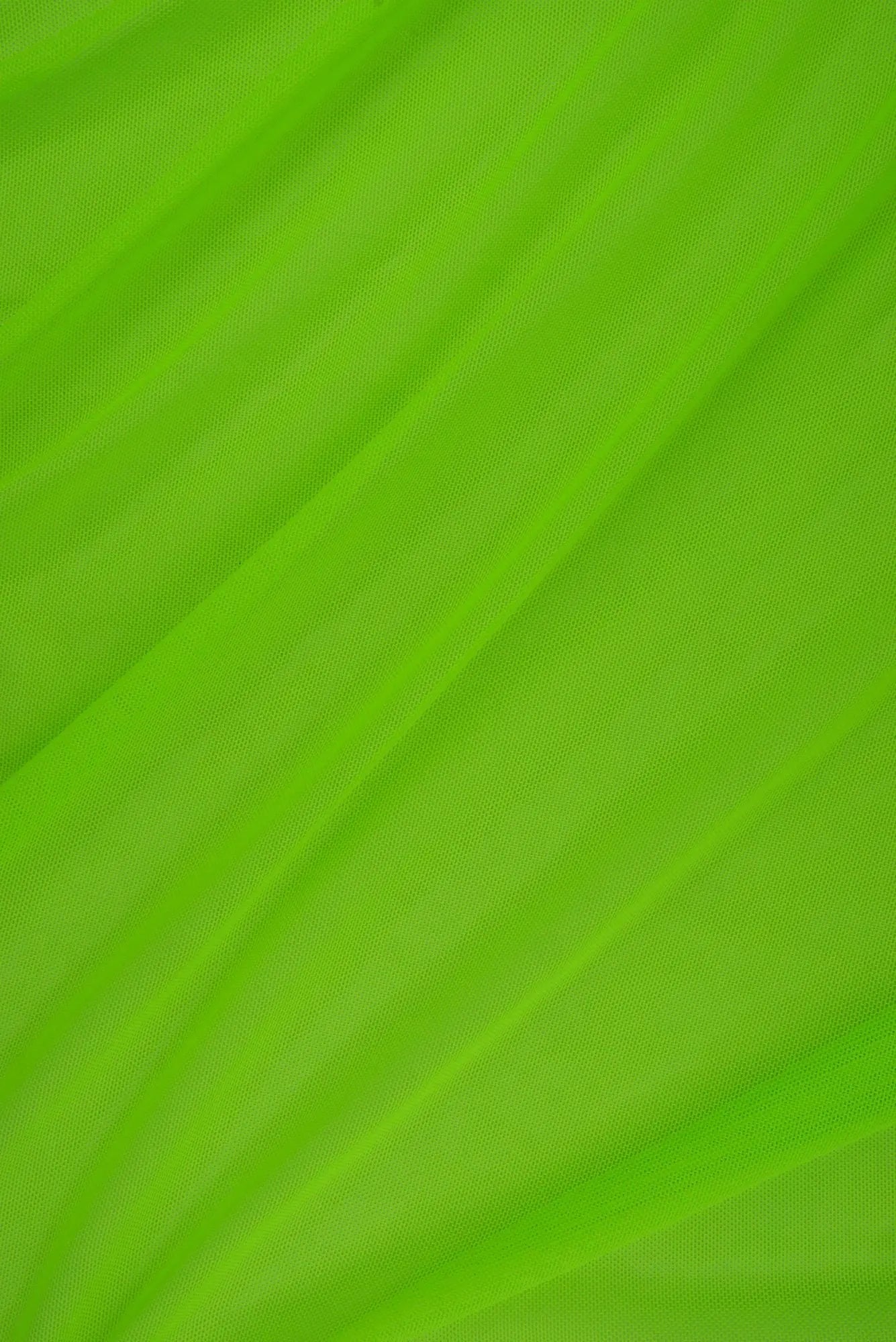 MESH-2000 NEON GREEN BLOUSE BODYSUIT CAMI FLOCKING GREEN LOUNGEWEAR MESH NEON NO-PRINT POLYESTER SOLID SPANDEX STRETCH TOPS TUNICS