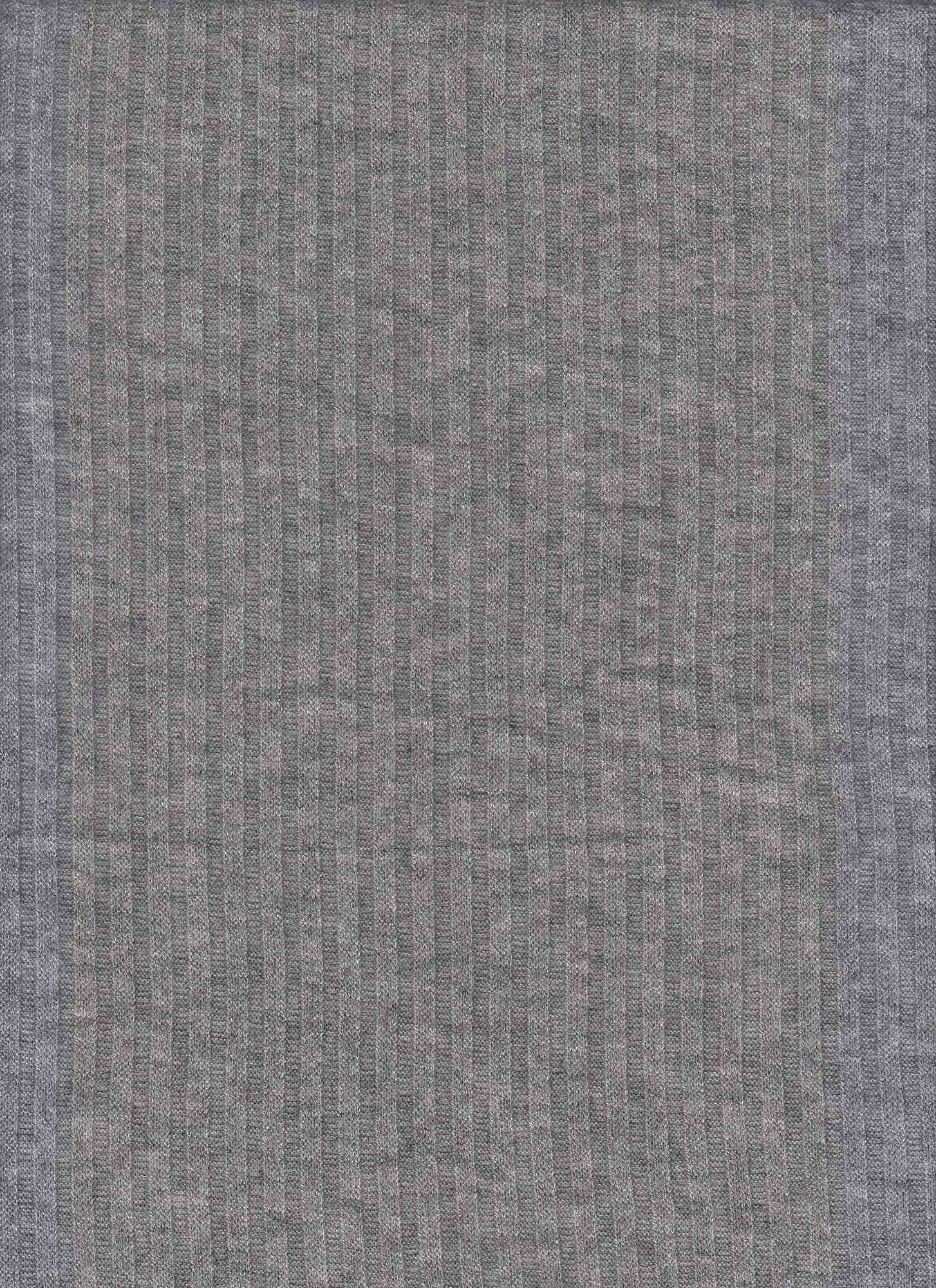KNT4134 HT.GREY KNIT NO-PRINT NYLON POLYESTER RAYON RIBBED SOLID-B STRETCH YARN DYED