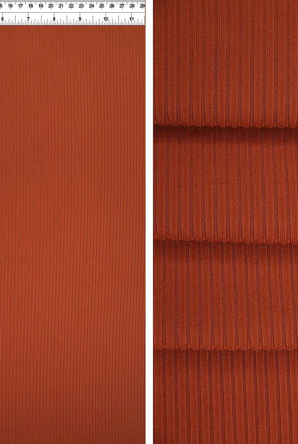 KNT4151 RUST BODYSUIT BOTTOMS BROWN CAMI DRESS KNIT NO-PRINT POLYESTER RIB 4X2 SOLID-B SPANDEX STRETCH TOPS YUMMY