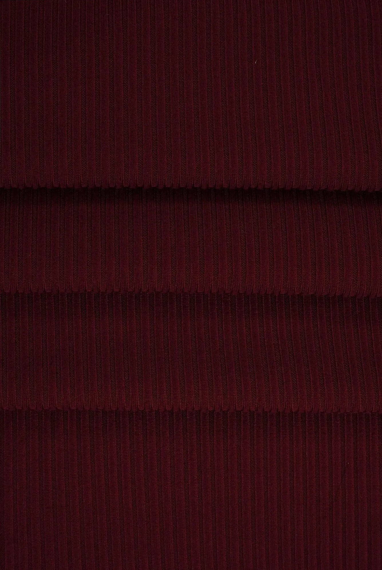 KNT4151 BURGUNDY KNIT POLYESTER RED RIB 4X2 SOLID-B SPANDEX STRETCH YUMMY