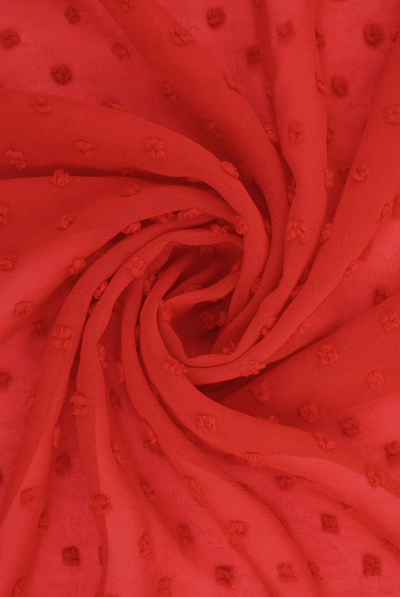 HIMLT-3132 TOMATO RED BLOUSE CHIFFON DOT DRESS HI-MULTI NON STRETCH POLYESTER RED SKIRTS SOLID SWISS TOPS WOVEN