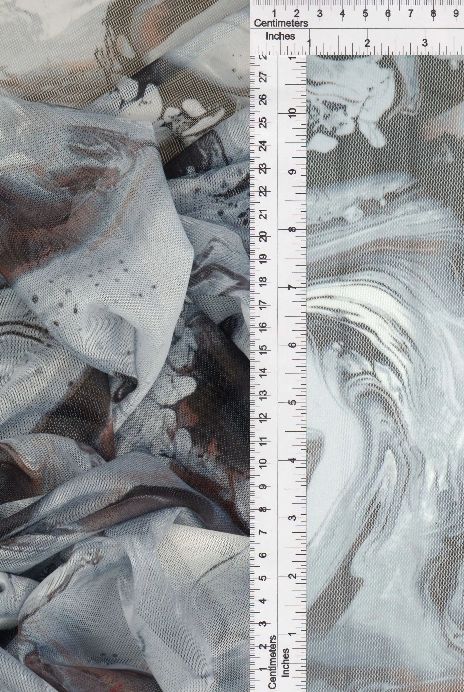 MESH-MS11335D BLACK/CHARCOAL ABSTRACT BLOUSE BODYSUIT CAMI DIGITAL PRINT FLOCKING LOUNGEWEAR MESH POLYESTER SPANDEX STRETCH TOPS TUNICS