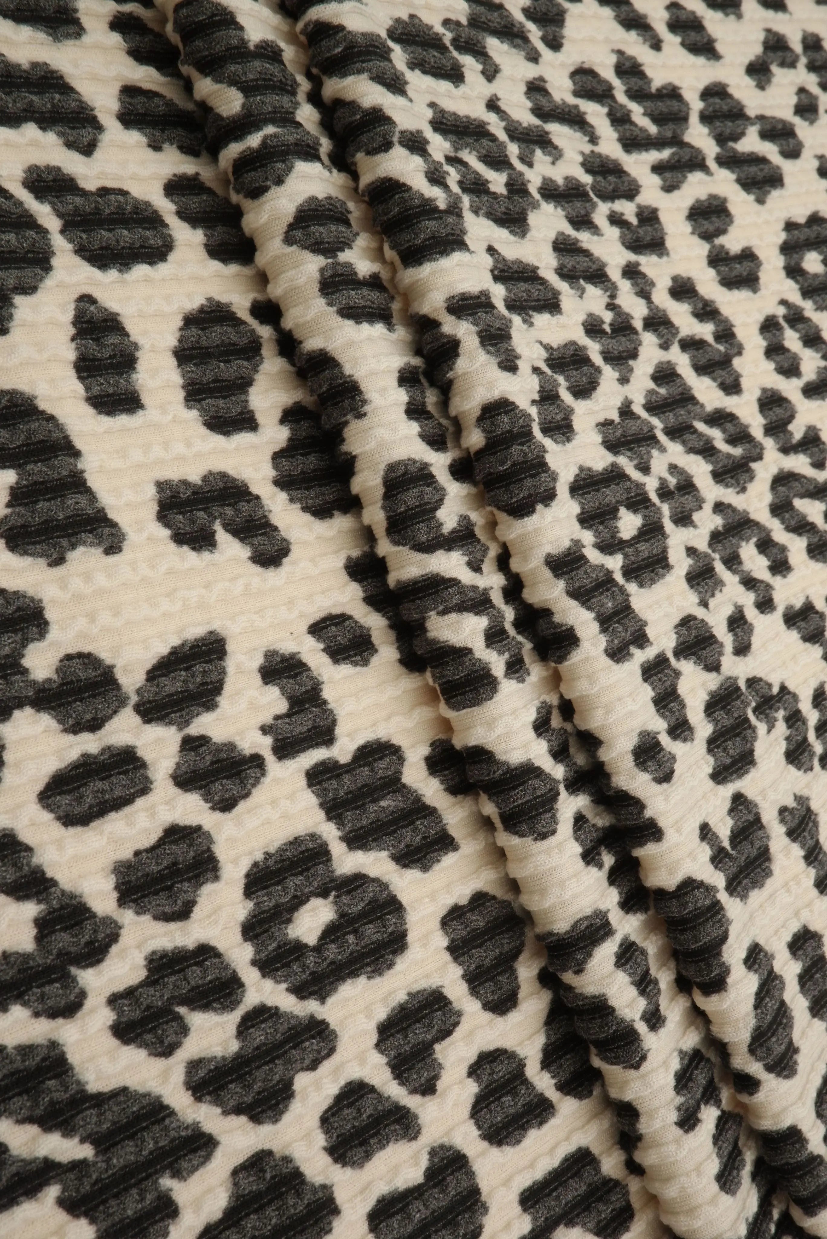 KNT4463-S304102 BEIGE ACTIVEWEAR ANIMAL BODYSUIT DOUBLE KNIT DRESS JACQUARD PANTS POLYESTER RAYON RIB SKIRTS SOLID SPANDEX STRETCH URBAN