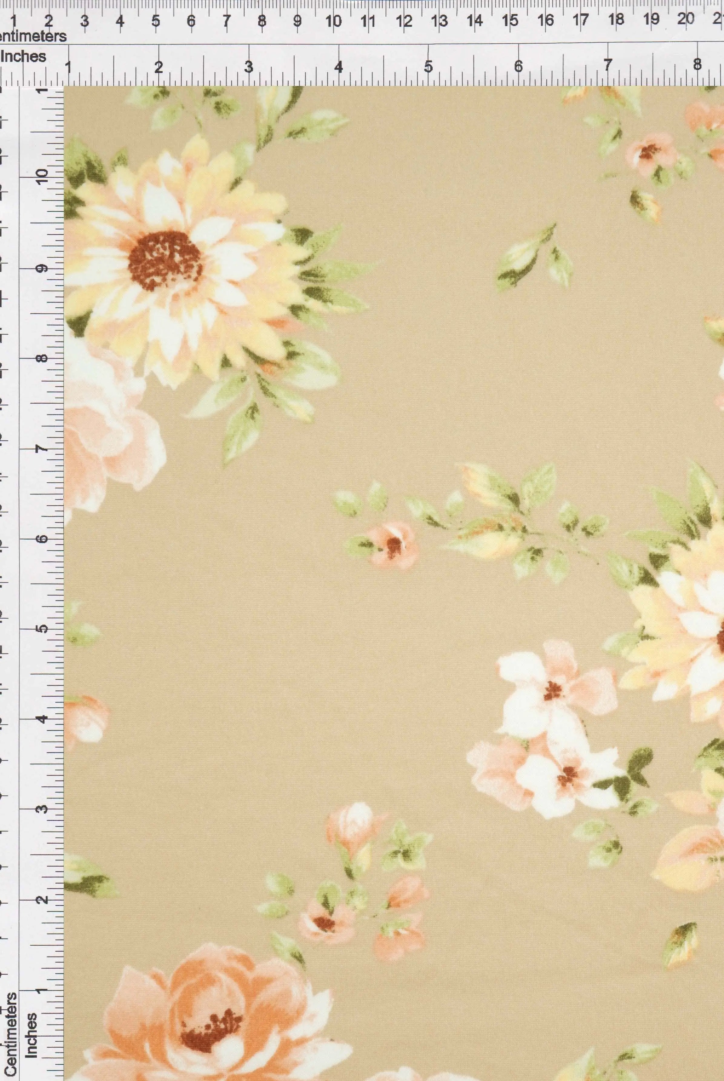 KNT2100-MS11087 SAND FLOWER BIKER SHORTS BLOUSE BODYSUIT BOTTOMS CAMI DRESS DTY BRUSHED FLORAL KNIT LOUNGEWEAR PANTS POLYESTER PRINT SKIRTS SPANDEX STRETCH T-SHIRT TOPS TUNICS