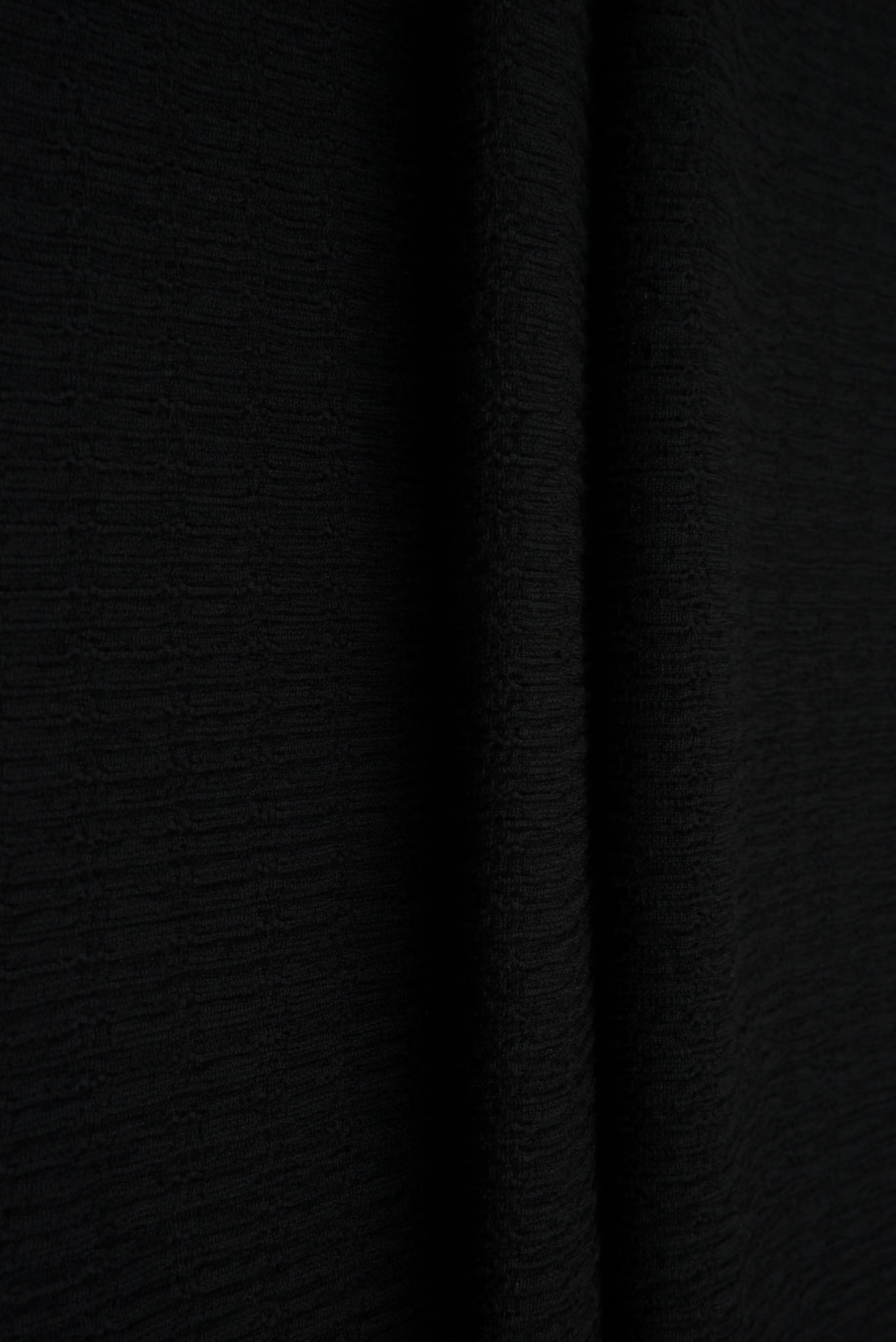KNT4455 BLACK BODYSUIT BOTTOMS CAMI CRINKLE DRESS JERSEY KNIT LOUNGEWEAR NO-PRINT POLYESTER SKIRTS SOLID SPANDEX STRETCH TOPS