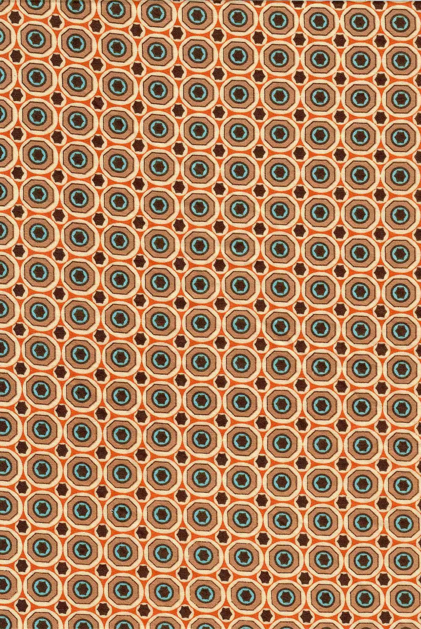 KNT2100-MS10158 ORANGE/BROWN BIKER SHORTS BLOUSE BODYSUIT BOTTOMS CAMI DRESS DTY BRUSHED GEOMETRIC KNIT LOUNGEWEAR PANTS POLYESTER PRINT SKIRTS SPANDEX STRETCH T-SHIRT TOPS TUNICS