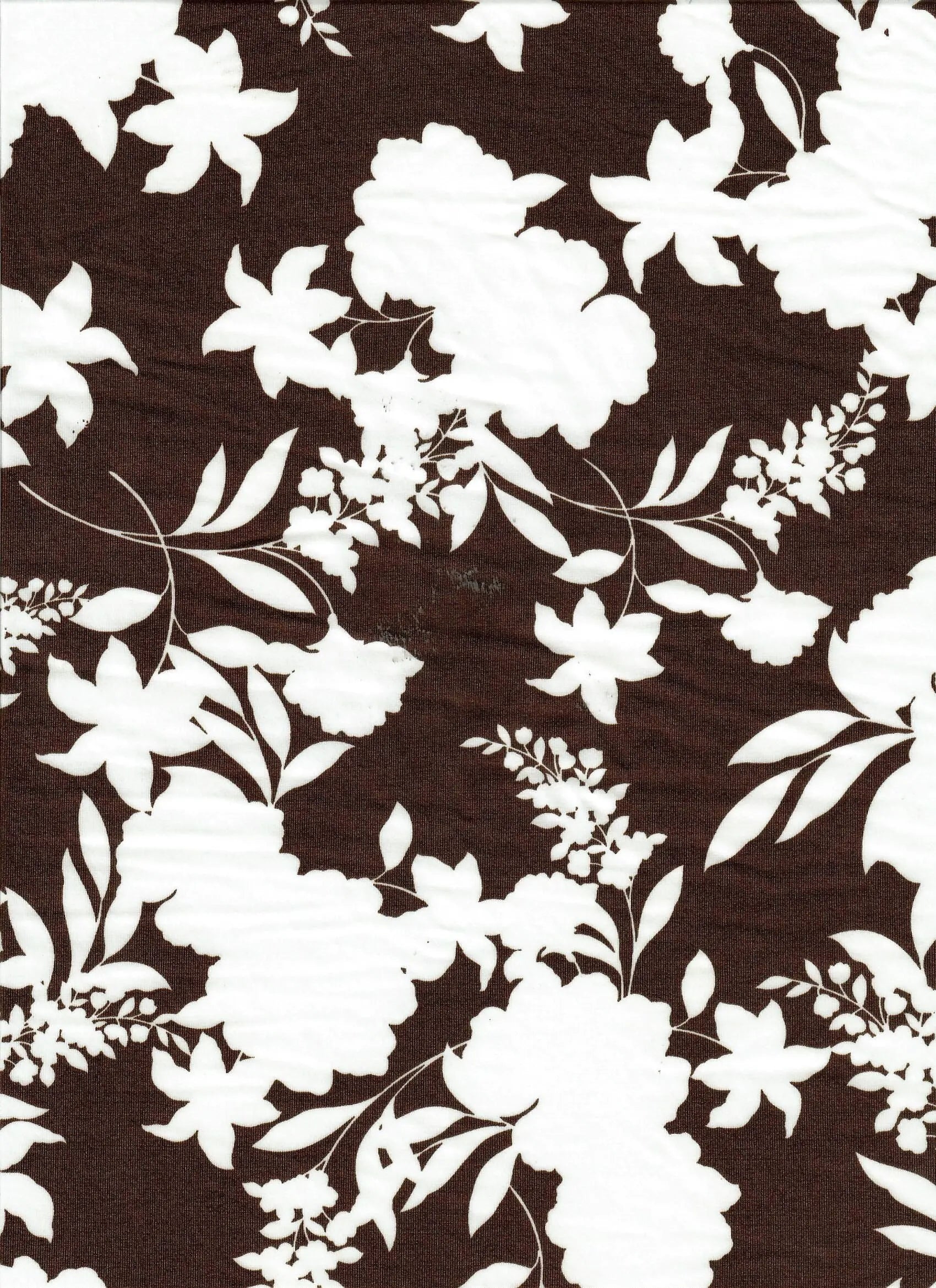 KNT4498-MS11299 BROWN BODYSUIT BOTTOMS CAMI DRESS DTY FLORAL FLOWER KNIT PANTS POLYESTER PRINT SKIRTS SPANDEX STRETCH TOPS