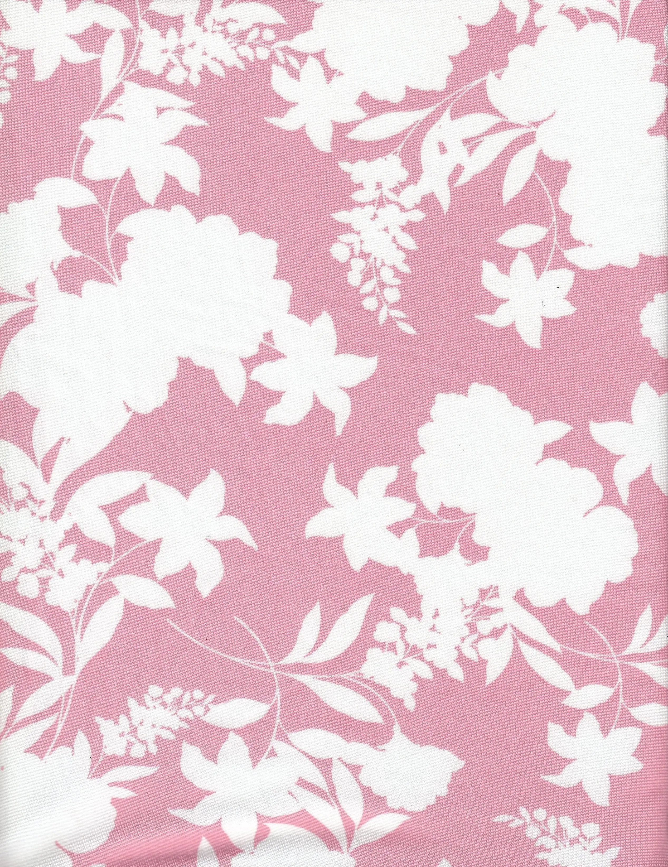 KNT4498-MS11299 PINK BODYSUIT BOTTOMS CAMI DRESS DTY FLORAL FLOWER KNIT PANTS POLYESTER PRINT SKIRTS SPANDEX STRETCH TOPS