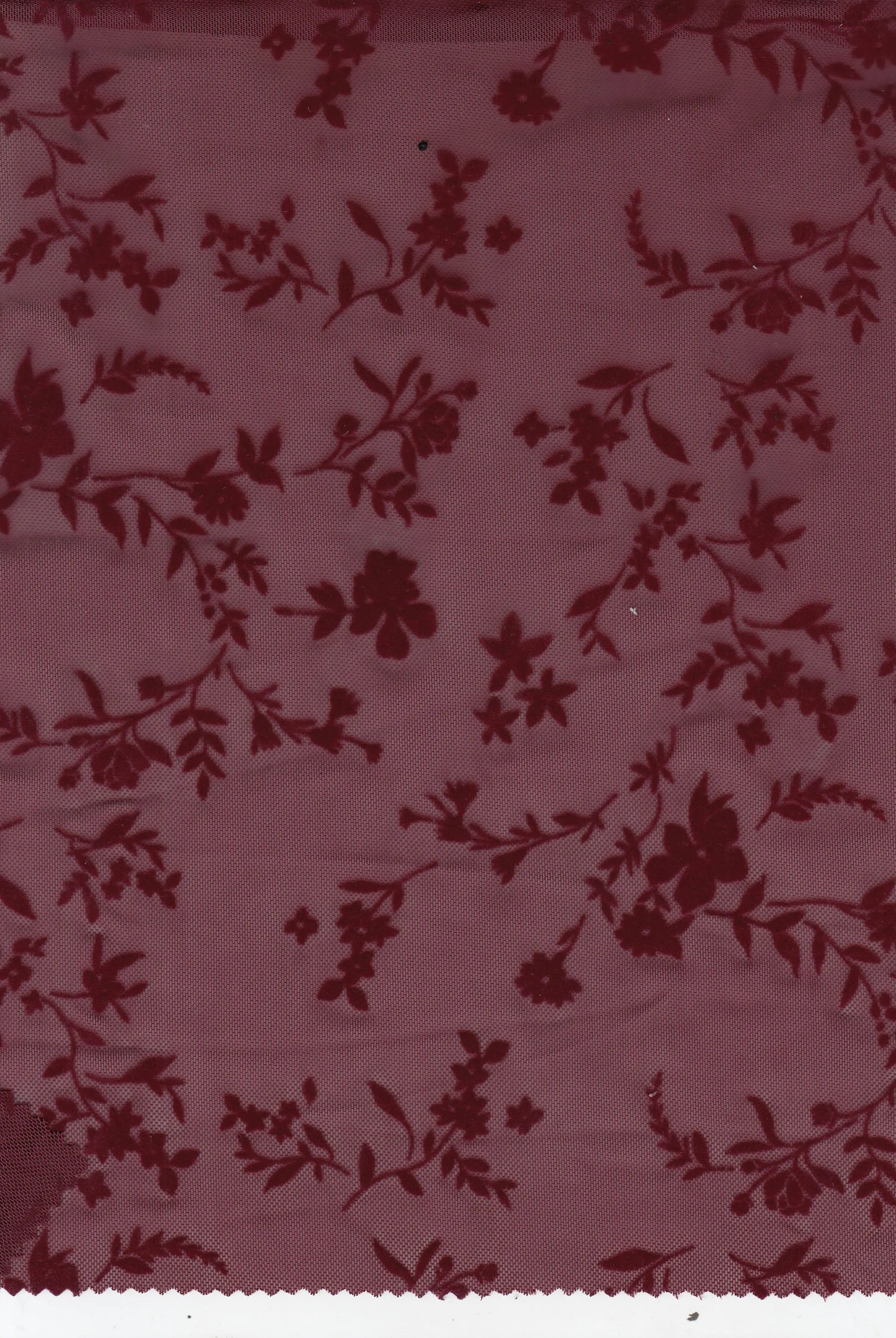 FLOCK-MS11576 BURGUNDY MESH