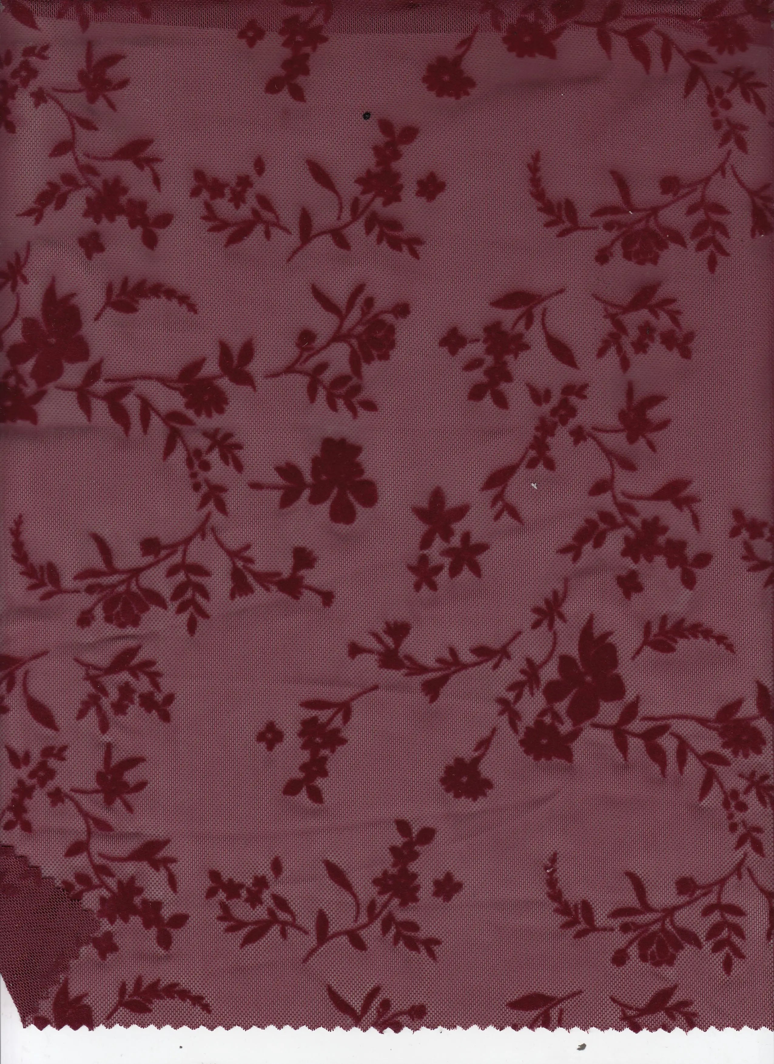 FLOCK-MS11576 BURGUNDY MESH
