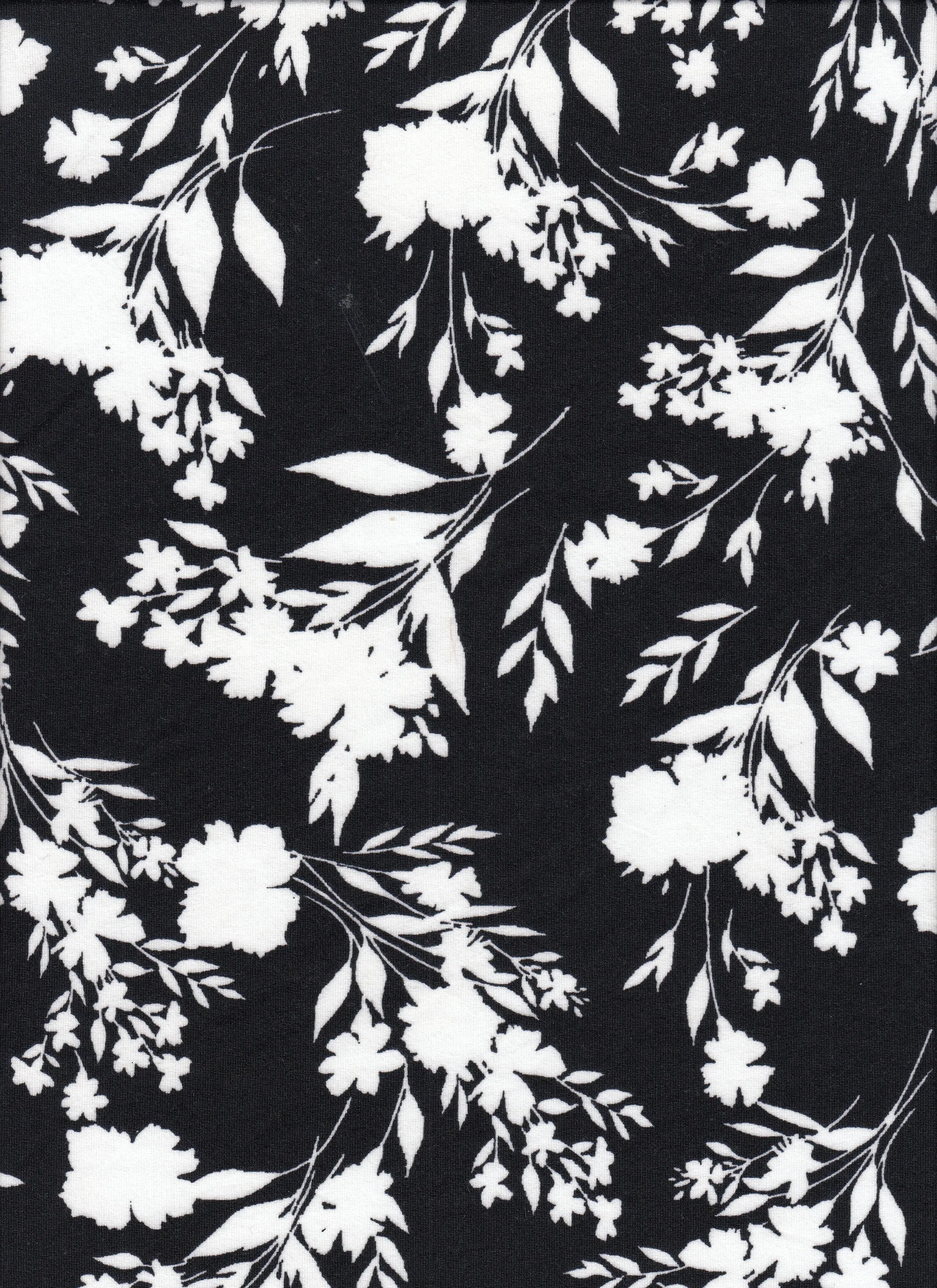 KNT4498-MS11692 BLACK BLOUSE BOTTOMS CAMI DRESS DTY FLOWER KNIT PANTS POLYESTER PRINT SKIRTS SPANDEX T-SHIRT TOPS