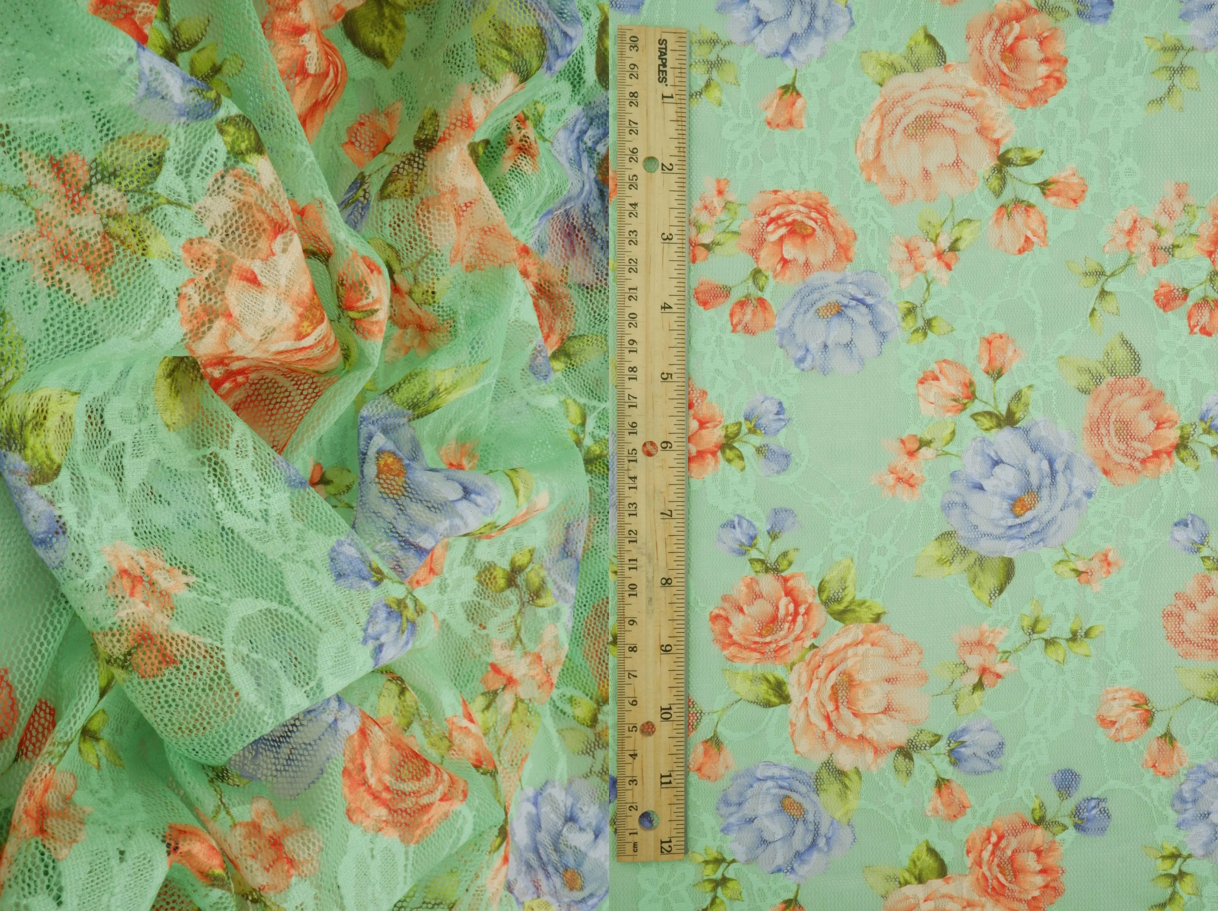 LACE1483-M11757 SAGE BLOUSE BODYSUIT BOTTOMS CAMI DIGITAL PRINT DRESS LACE LEOPARD POLYESTER SKIRTS SPANDEX T-SHIRT TOPS