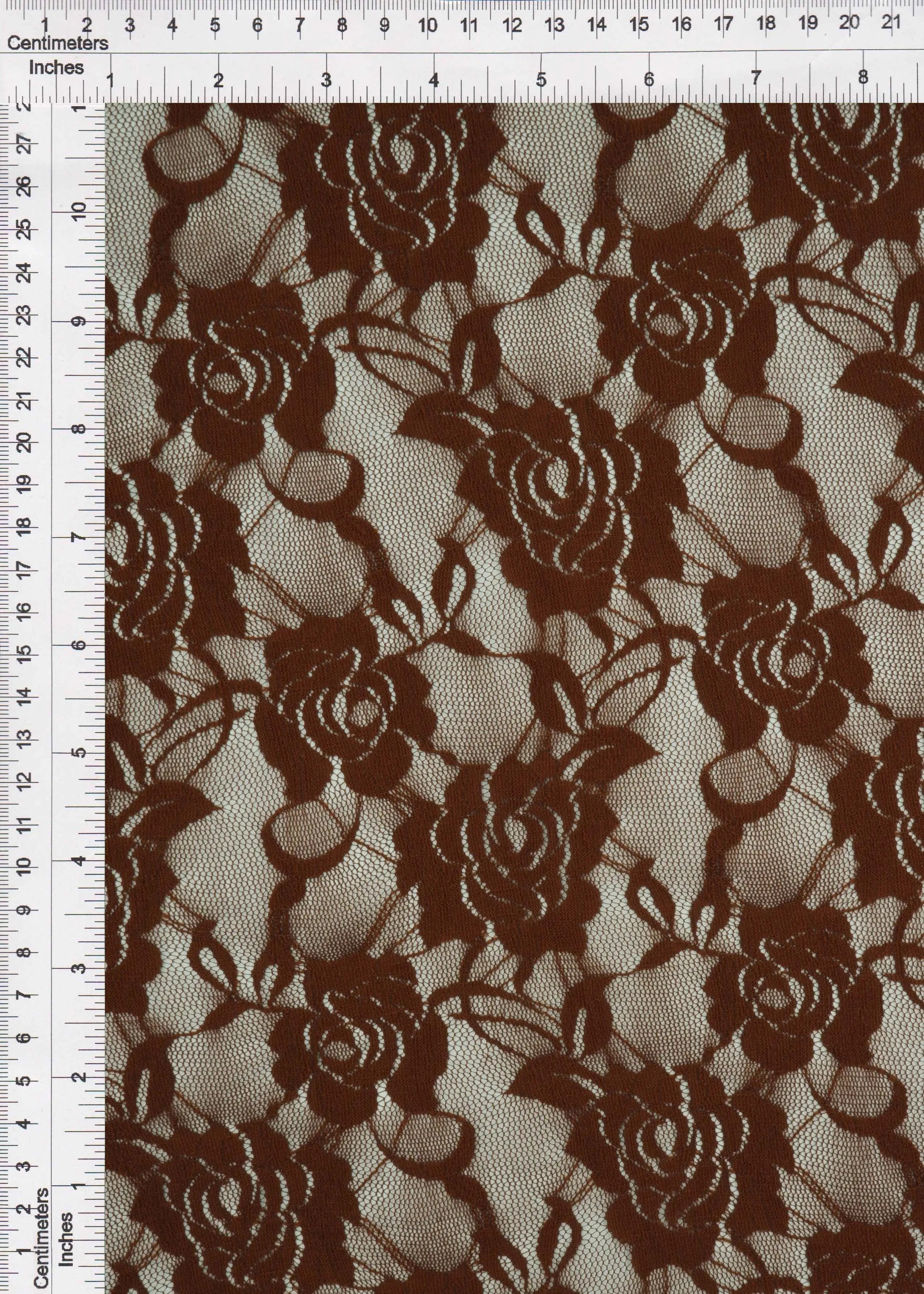 LACE1379 SOLID BROWN LACE