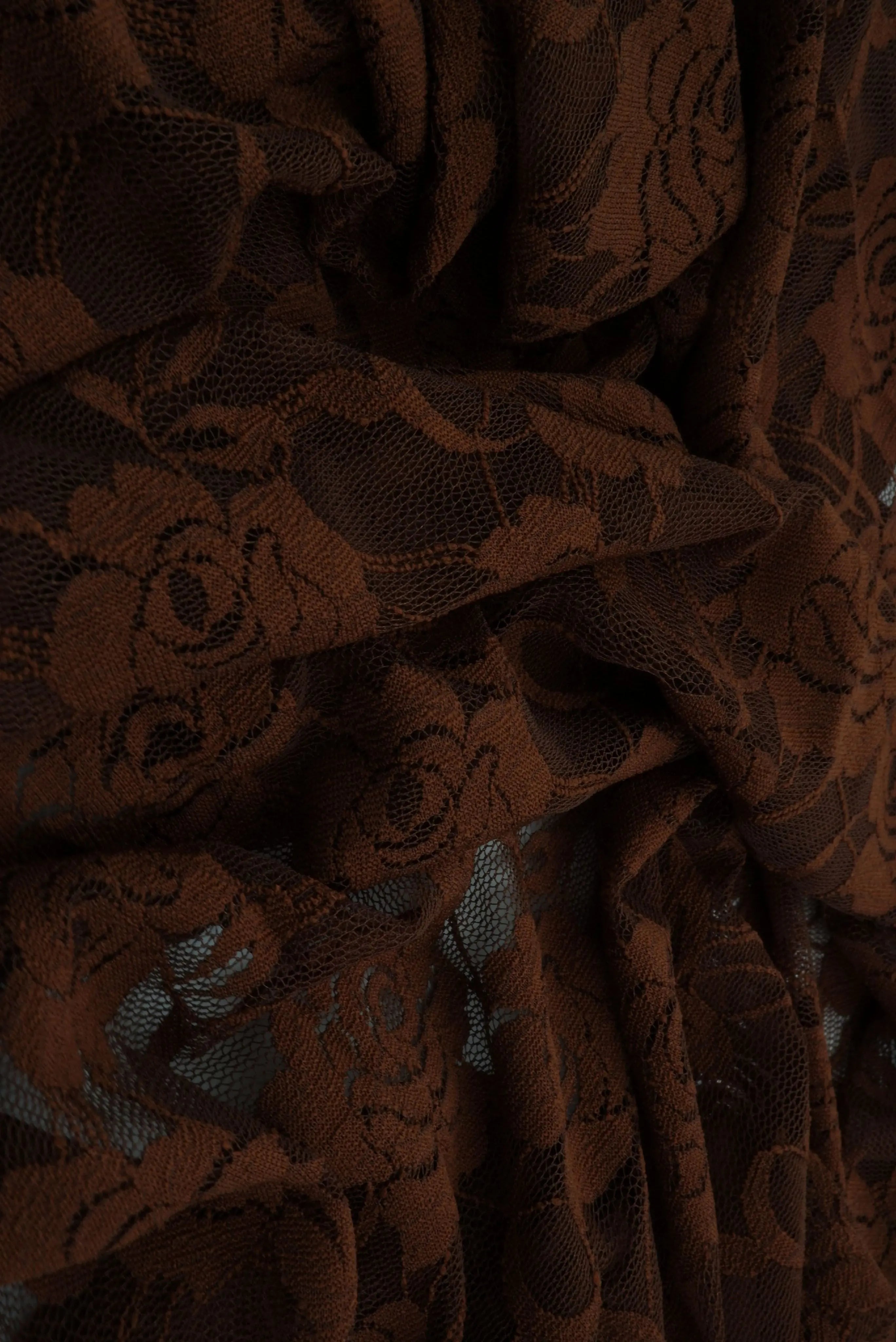 LACE1379 SOLID BROWN LACE