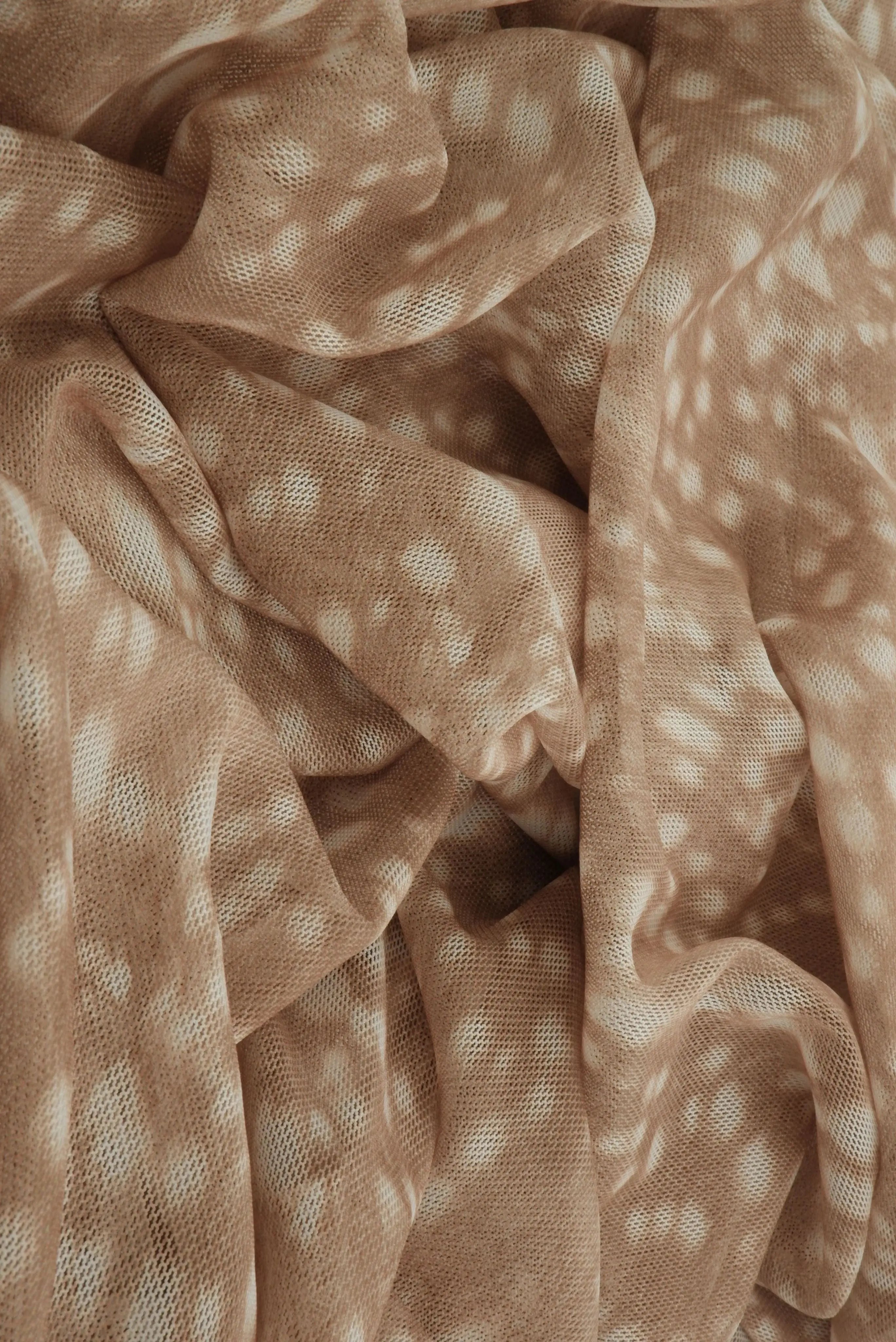 MESH-MS11748 TAN ANIMAL BLOUSE BODYSUIT BOTTOMS CAMI DIGITAL PRINT DRESS MESH POLYESTER SKIRTS SPANDEX TOPS