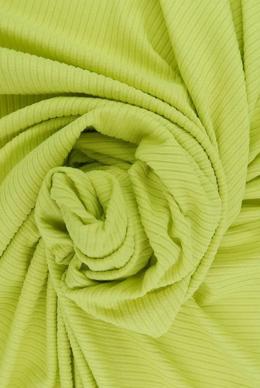 Rib Solid Stretch Knit Fabric - KNT4151