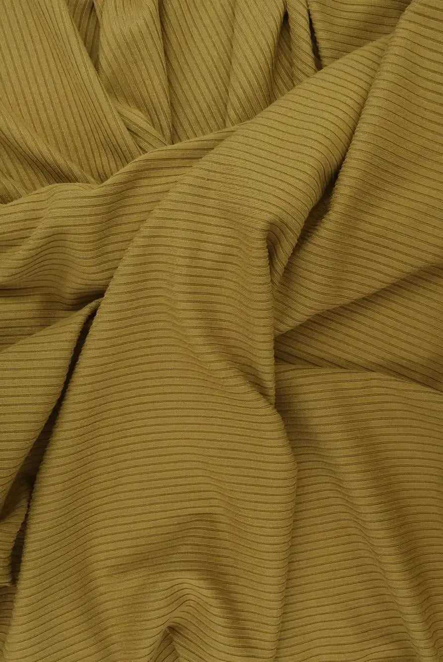 Rib Solid Stretch Knit Fabric - KNT4151