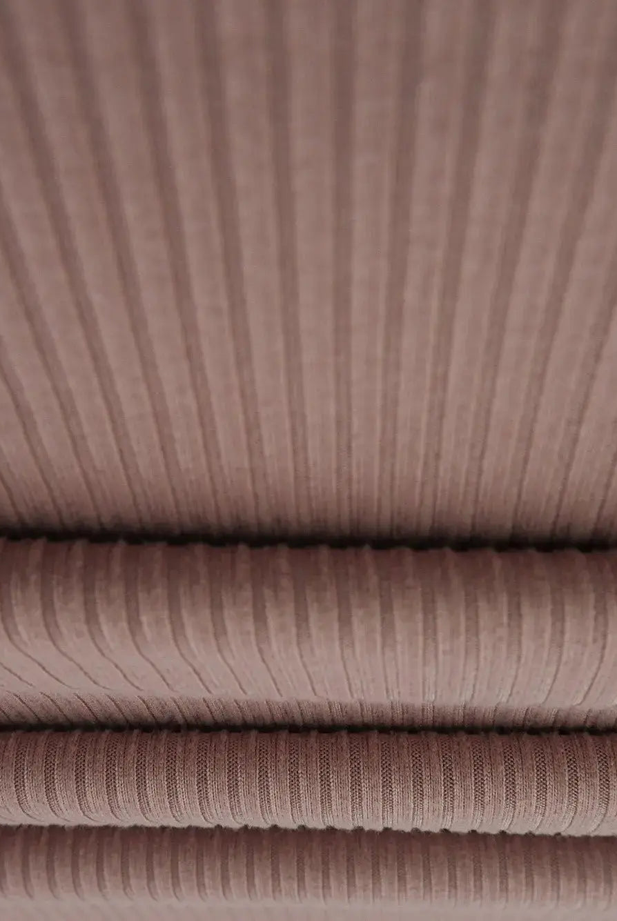 Rib Solid Stretch Knit Fabric - KNT4151