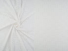 KNT4187 OFF WHITE DTY EYELET JACQUARD KNIT NO-PRINT POLYESTER SOLID SPANDEX STRETCH
