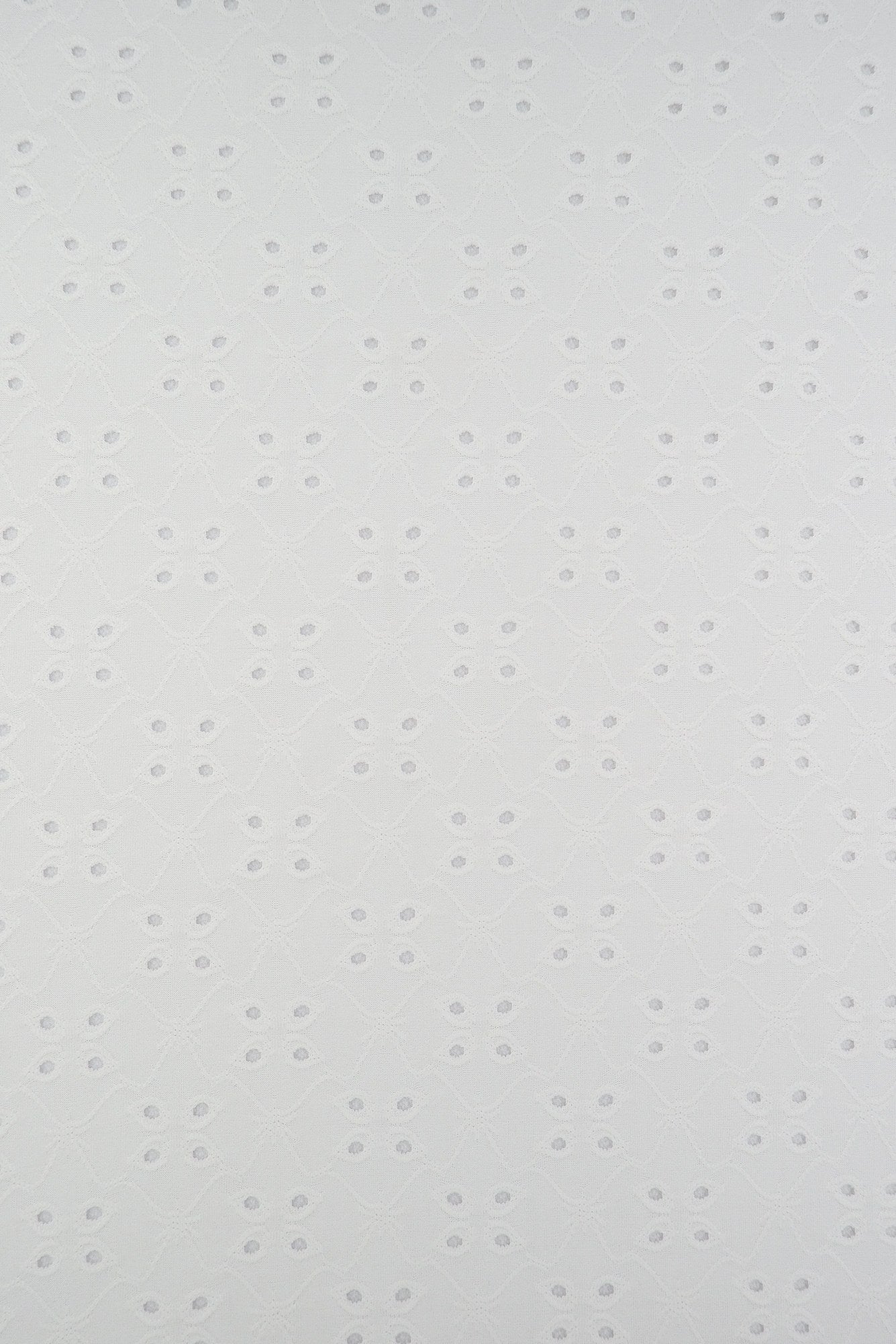 KNT4187 OFF WHITE DTY EYELET JACQUARD KNIT NO-PRINT POLYESTER SOLID SPANDEX STRETCH