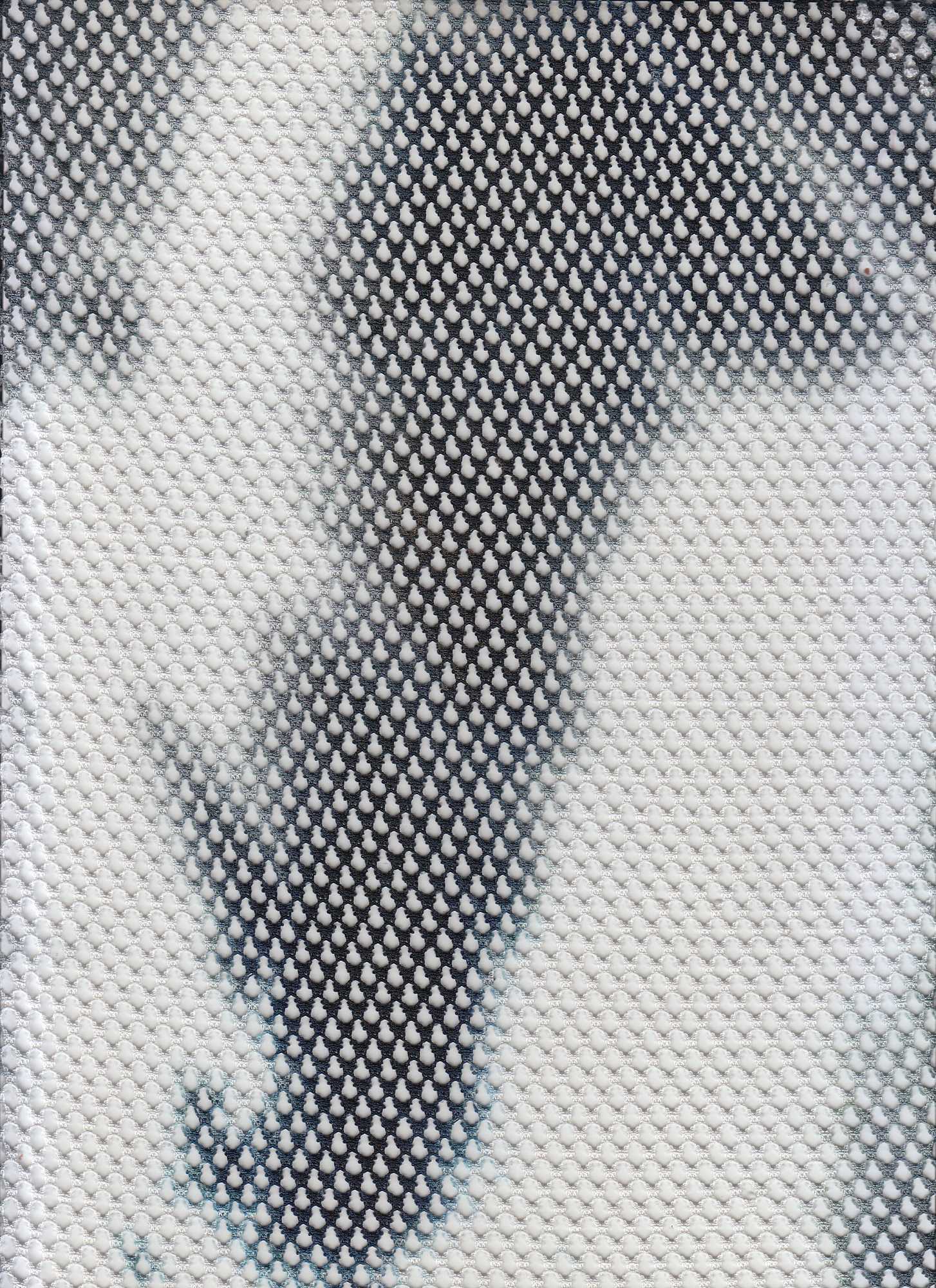 MESH-4123 BLACK/WHITE BLACK BLOUSE BODYSUIT CAMI FLOCKING LOUNGEWEAR MESH POLYESTER PRINT-B SPANDEX STRETCH TIE-DYE TOPS TUNICS WHITE