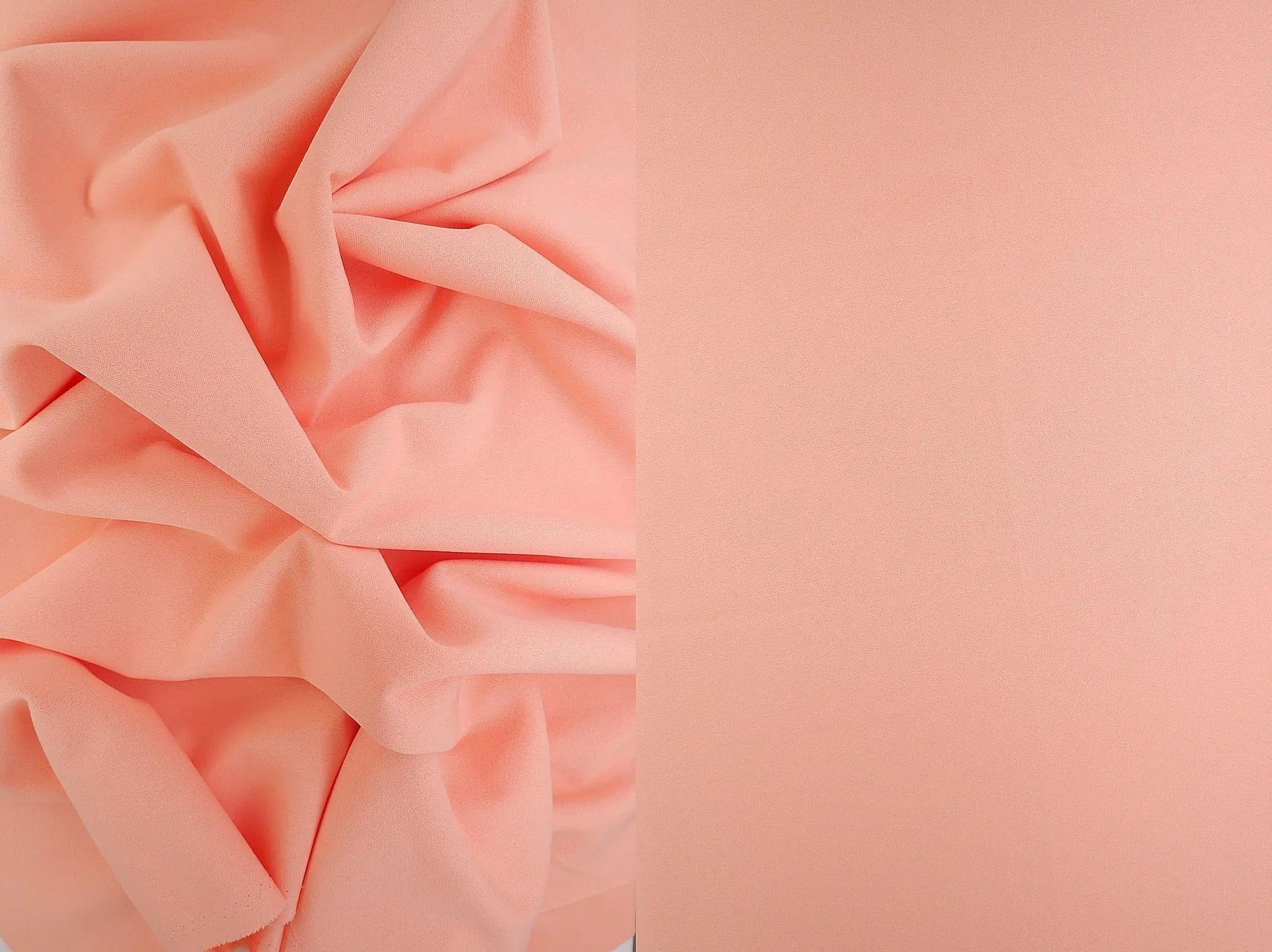 TECH-3311 PEACH BODYSUIT BOTTOMS CAMI CREPON DRESS KNIT NO-PRINT PANTS PINK POLYESTER SKIRTS SOLID SPANDEX SUBLIMATION TECHNO CREPE TOPS TUNICS