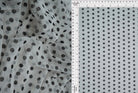 MESH-DU1128 WHITE/BLACK BLACK BLOUSE BODYSUIT CAMI DOT FLOCKING LOUNGEWEAR MESH POLYESTER PRINT SPANDEX STRETCH TOPS TUNICS WHITE