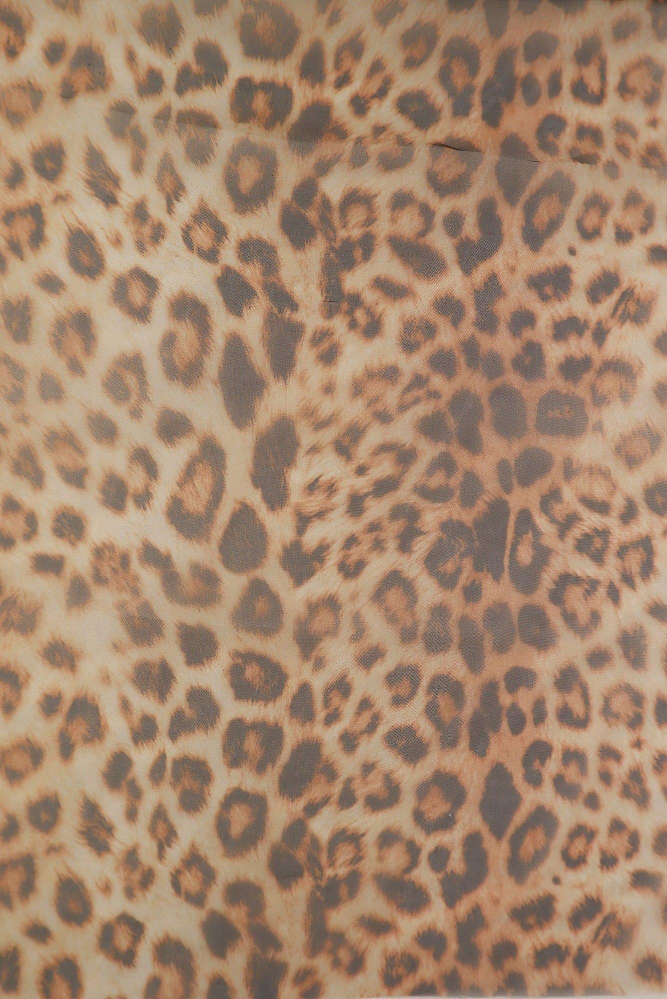 POP4194-SE41227 BROWN ANIMAL BLOUSE BROWN CAMI LOUNGEWEAR NYLON ORGANZA POLYESTER PRINT T-SHIRT TOPS TUNICS WOVEN
