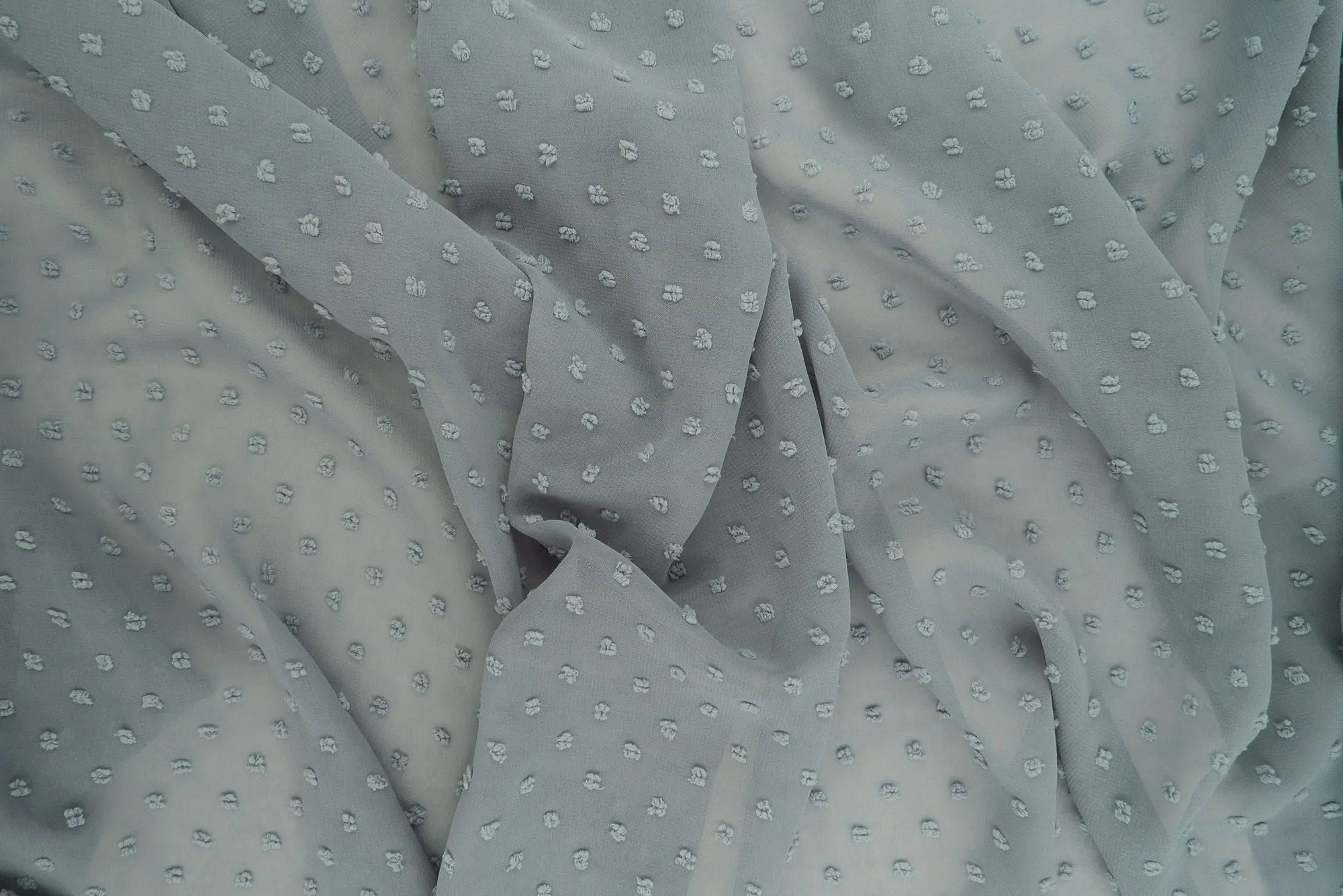 HIMLT-3132 BLUE VINTAGE BLOUSE BLUE CHIFFON DOT DRESS HI-MULTI NON STRETCH POLYESTER SKIRTS SOLID SWISS TOPS WOVEN