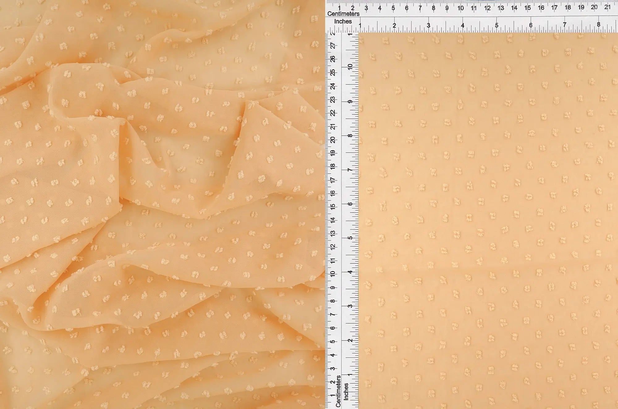 HIMLT-3132 SAND BLOUSE CHIFFON CREAM DOT DRESS HI-MULTI IVORY NON STRETCH POLYESTER SKIRTS SOLID SWISS TOPS WOVEN