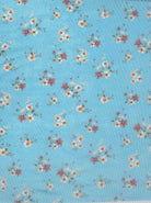 MESH-Q80202 AQUA BLOUSE BODYSUIT CAMI DITSY FLOCKING FLORAL FLOWER LOUNGEWEAR MESH POLYESTER PRINT SPANDEX STRETCH TOPS TUNICS
