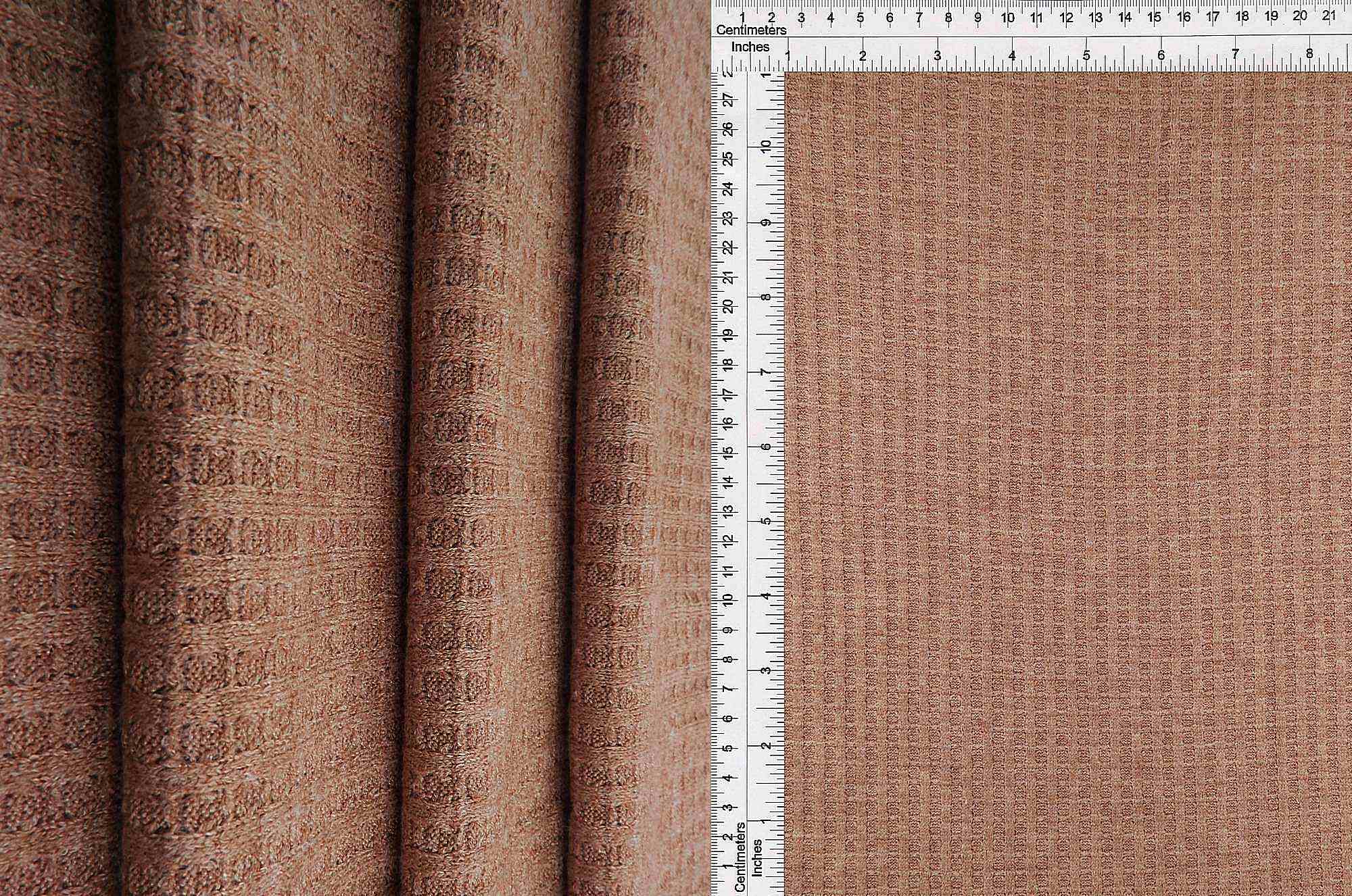 KNT4341 TAUPE BOTTOMS KNIT LOUNGEWEAR MELANGE NO-PRINT NYLON POLYESTER RAYON SOLID SPANDEX STRETCH SWEATER TOPS TUNICS WAFFLE