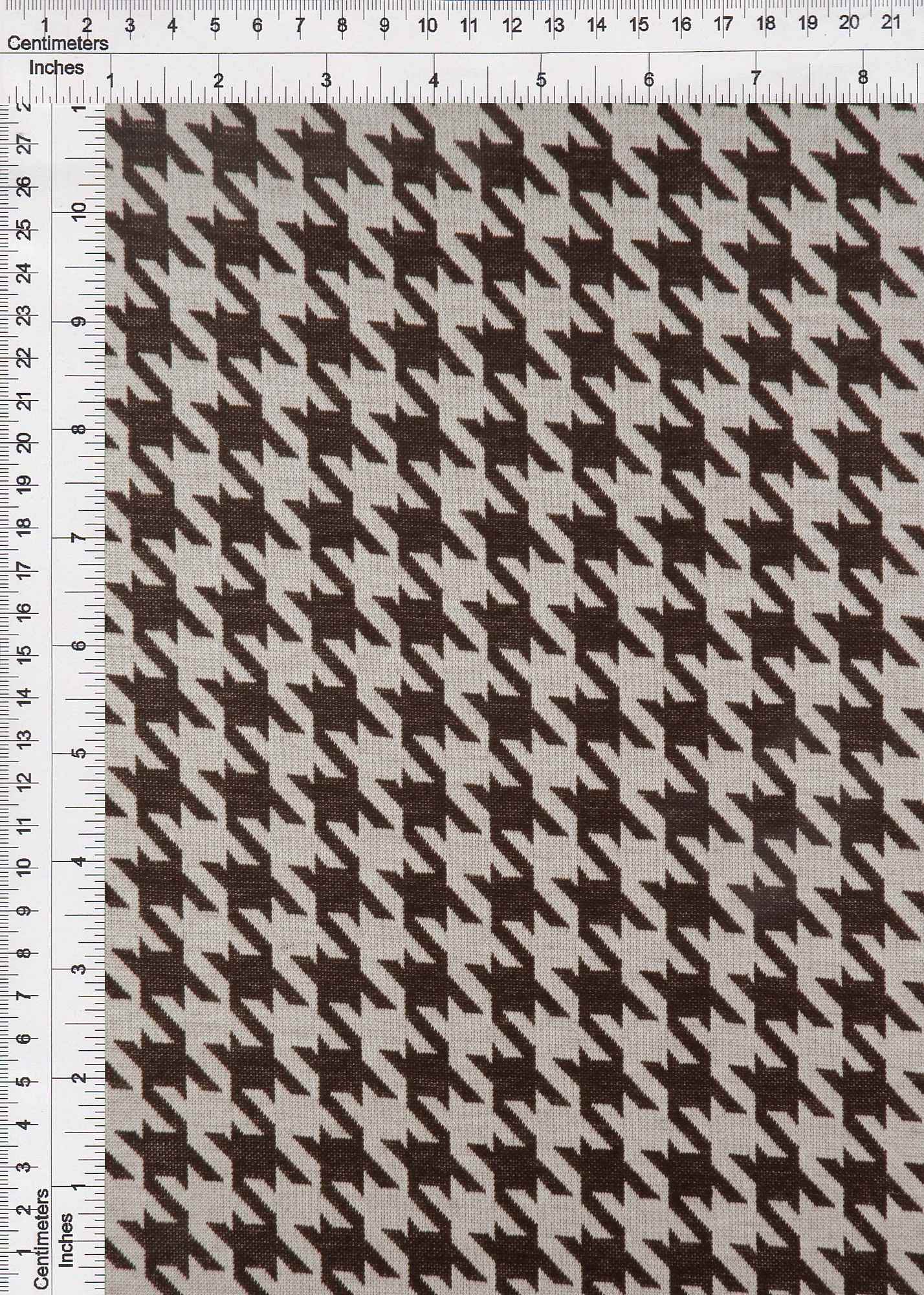 KNT4142 WHITE/BROWN DK BODYSUIT DRESS HERRINGBONE HOUNDSTOOTH JACQUARD KNIT PANTS POLYESTER SKIRTS SOLID-B SPANDEX STRETCH TUNICS YARN DYED