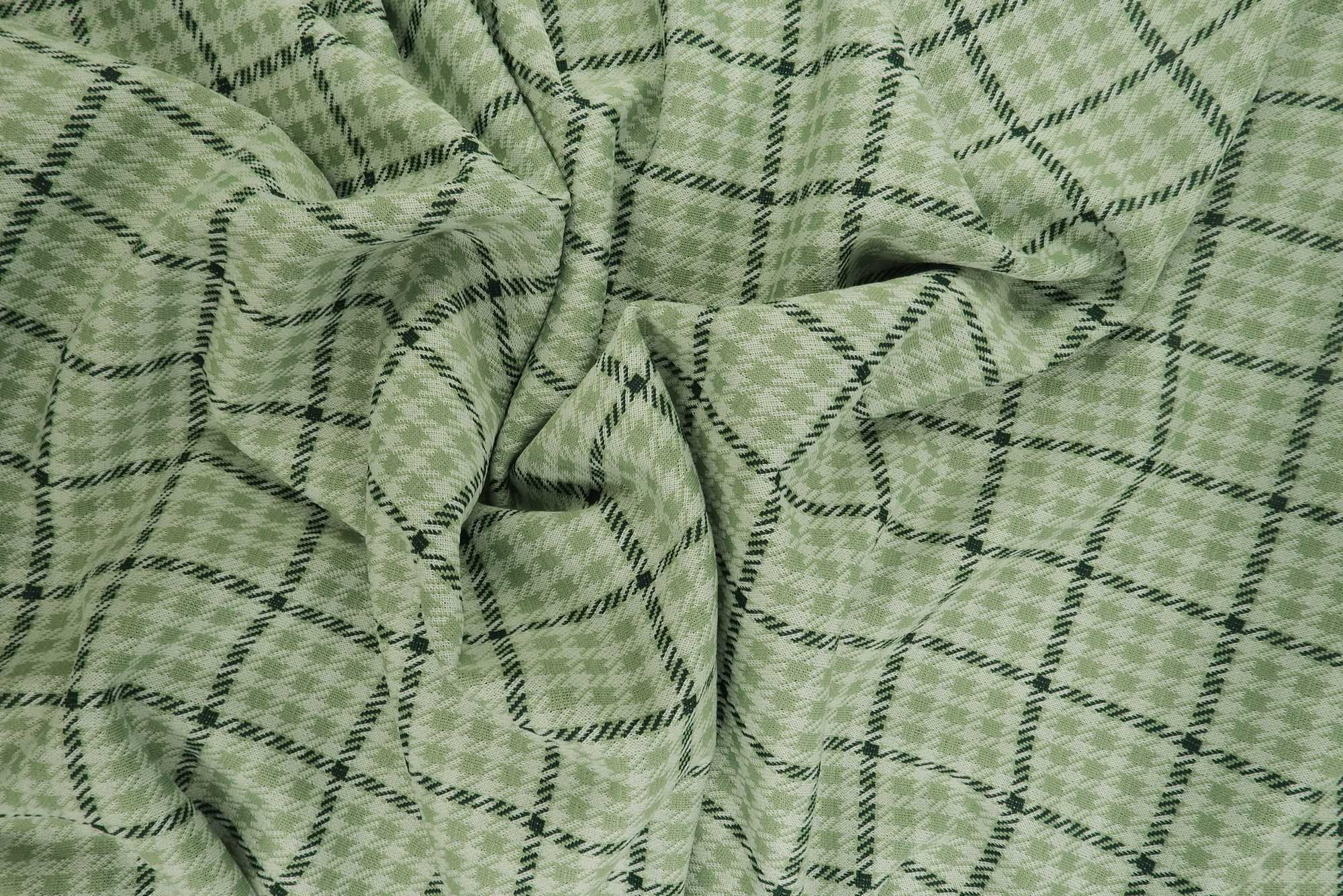 KNT4211 SAGE/GREEN BODYSUIT DOUBLE KNIT DRESS JACQUARD PANTS PLAID POLYESTER RAYON SKIRTS SOLID-B SPANDEX STRETCH TUNICS YARN DYED