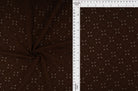 KNT4187 BROWN DTY EYELET JACQUARD KNIT NO-PRINT POLYESTER SOLID SPANDEX STRETCH