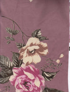 KNT2100-Q01215 MAUVE ACTIVEWEAR BIKER SHORTS BLOUSE BOTTOMS CAMI DRESS DTY BRUSHED FLORAL KNIT POLYESTER PRINT SPANDEX STRETCH