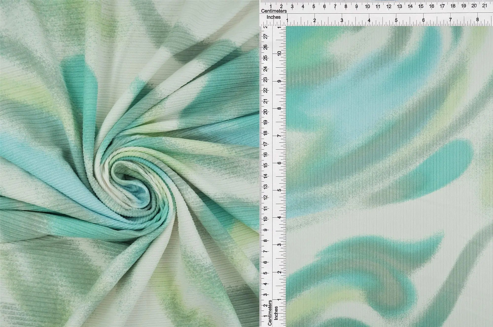 KNT3422-S908175 WHITE/MINT ABSTRACT BLOUSE BLUE BODYSUIT BOTTOMS CAMI DRESS GREEN KNIT LOUNGEWEAR MARBLE POLYESTER PRINT RIBBED SPANDEX STRETCH T-SHIRT TOPS WHITE