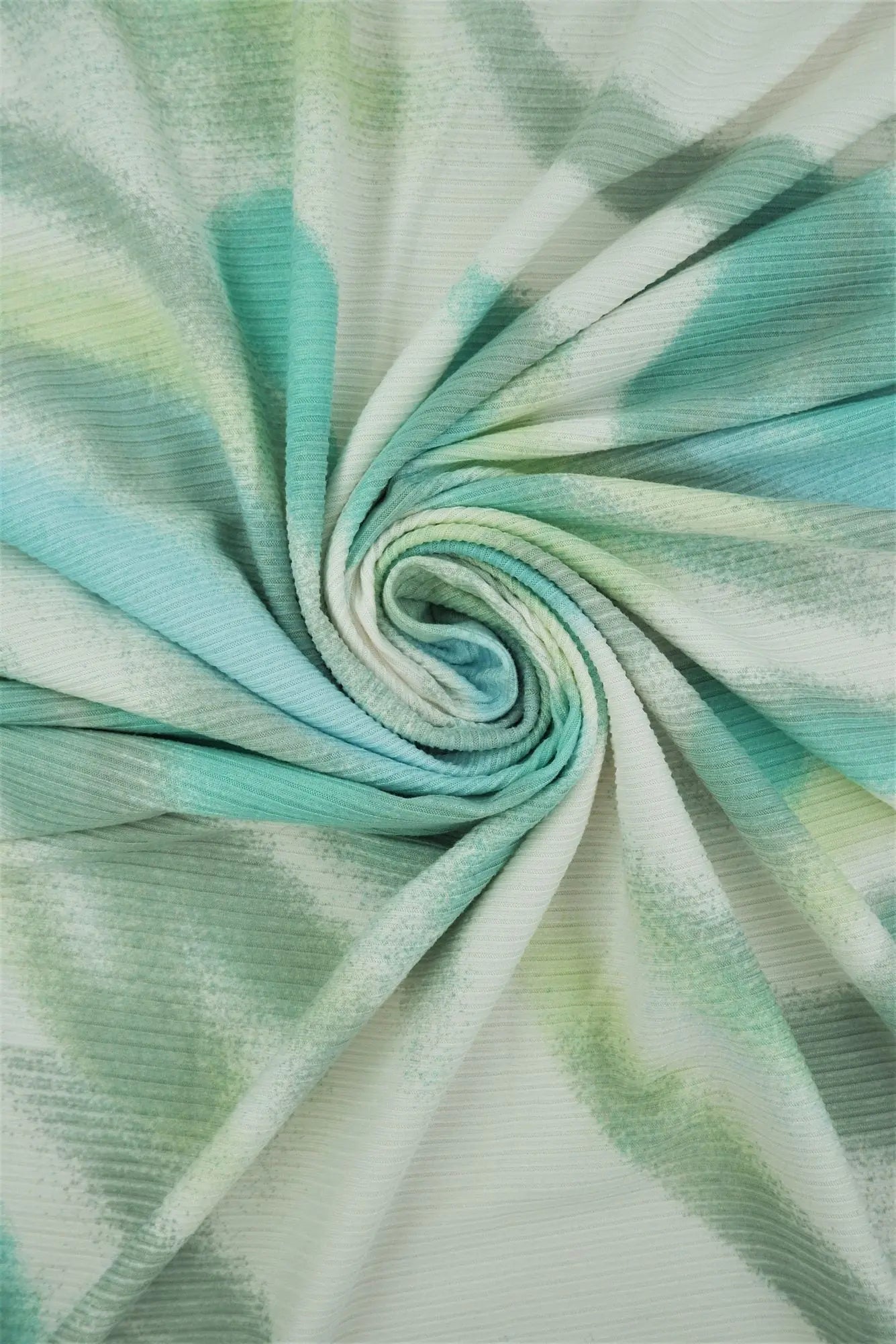 KNT3422-S908175 WHITE/MINT ABSTRACT BLOUSE BLUE BODYSUIT BOTTOMS CAMI DRESS GREEN KNIT LOUNGEWEAR MARBLE POLYESTER PRINT RIBBED SPANDEX STRETCH T-SHIRT TOPS WHITE