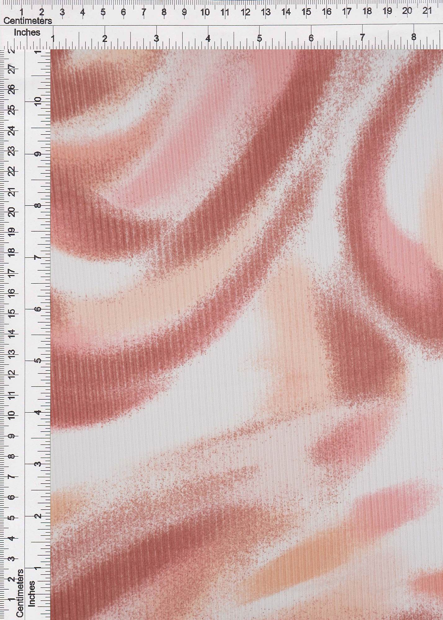KNT3422-S908175 WHITE/BLUSH ABSTRACT BODYSUIT BOTTOMS BROWN CAMI DRESS KNIT MARBLE PANTS PINK POLYESTER PRINT RIBBED SPANDEX STRETCH T-SHIRT TOPS WHITE
