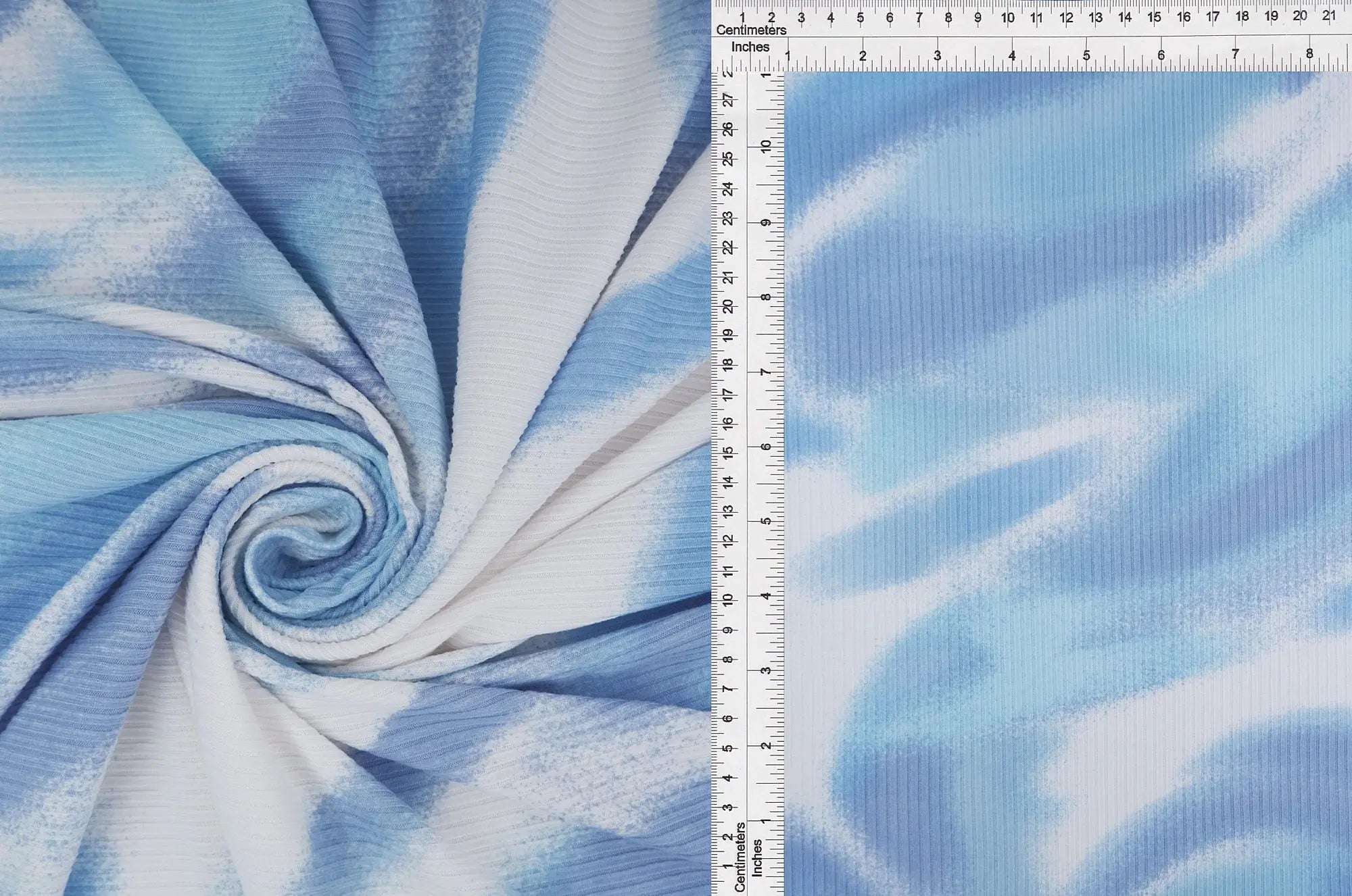 KNT3422-S908175 WHITE/BLUE ABSTRACT BLUE BODYSUIT BOTTOMS CAMI DRESS KNIT LOUNGEWEAR MARBLE NAVY PANTS POLYESTER PRINT RIBBED SPANDEX STRETCH T-SHIRT TOPS WHITE