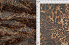 MESH-DU536 MOCHA/BROWN ANIMAL BLOUSE BODYSUIT CAMI FLOCKING LOUNGEWEAR MESH POLYESTER PRINT SPANDEX STRETCH TOPS TUNICS