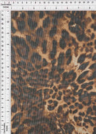MESH-DU536 MOCHA/BROWN ANIMAL BLOUSE BODYSUIT CAMI FLOCKING LOUNGEWEAR MESH POLYESTER PRINT SPANDEX STRETCH TOPS TUNICS