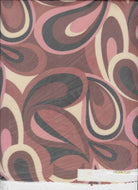 MESH-SE80904 BROWN CLAY BLACK BLOUSE BODYSUIT BROWN CAMI FLOCKING GEOMETRIC LOUNGEWEAR MESH PAISLEY PINK POLYESTER PRINT RETRO SPANDEX STRETCH TOPS TUNICS WHITE