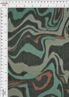 MESH-Q11201 RUST MINT BLOUSE BODYSUIT CAMI FLOCKING GEOMETRIC LOUNGEWEAR MESH POLYESTER PRINT SPANDEX STRETCH TOPS TUNICS