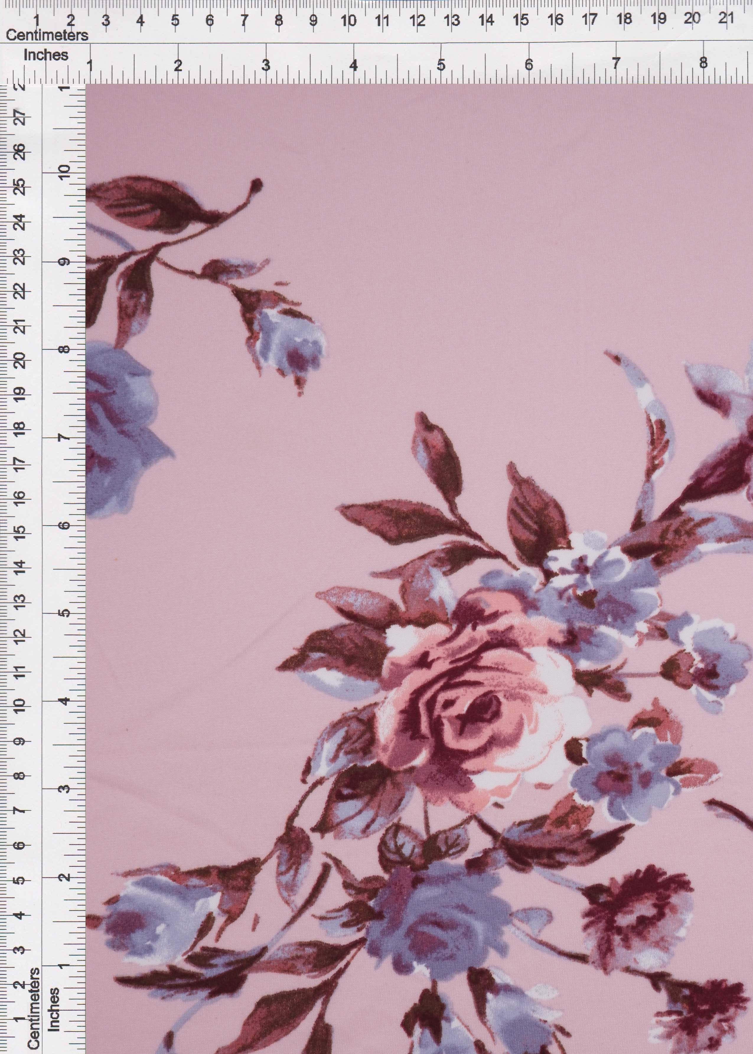 KNT2100-Q11115 BLUSH DENIM BIKER SHORTS BODYSUIT CAMI DRESS DTY BRUSHED FLORAL FLOWER KNIT LOUNGEWEAR PANTS PINK POLYESTER PRINT SPANDEX STRETCH T-SHIRT TOPS TUNICS