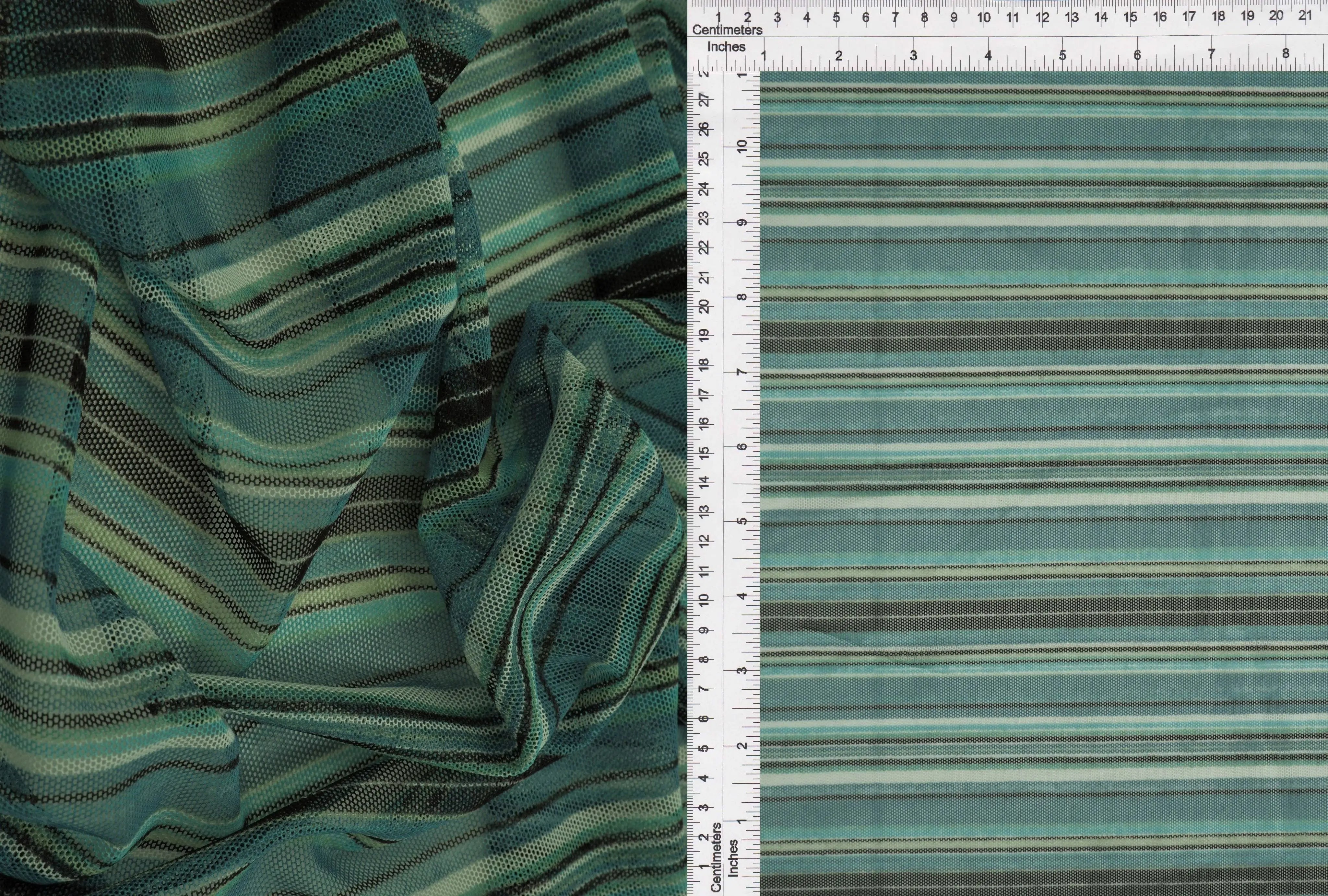 MESH-SE805160 TEAL MINT BLOUSE BODYSUIT CAMI FLOCKING LOUNGEWEAR MESH POLYESTER PRINT SPANDEX STRETCH STRIPE TOPS TUNICS