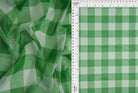 MESH-SE902140 GREEN/WHT BLOUSE BODYSUIT CAMI CHECKERED FLOCKING GINGHAM LOUNGEWEAR MESH PLAID POLYESTER PRINT SPANDEX STRETCH TOPS TUNICS